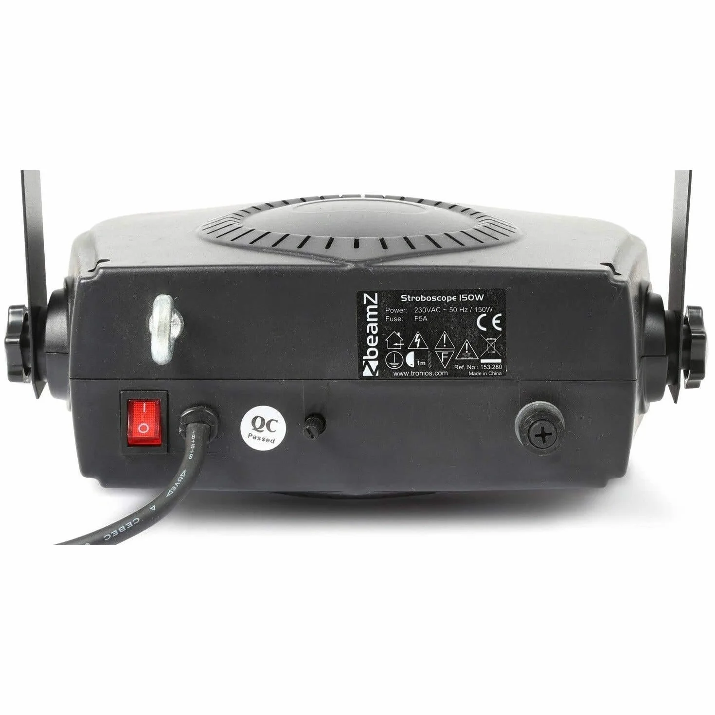 BeamZ Estroboscopio 150W - Flash de alta intensidad con ajuste manual de velocidad, diseño compacto y soporte de montaje, ideal para discotecas bares escenarios e iluminación profesional
