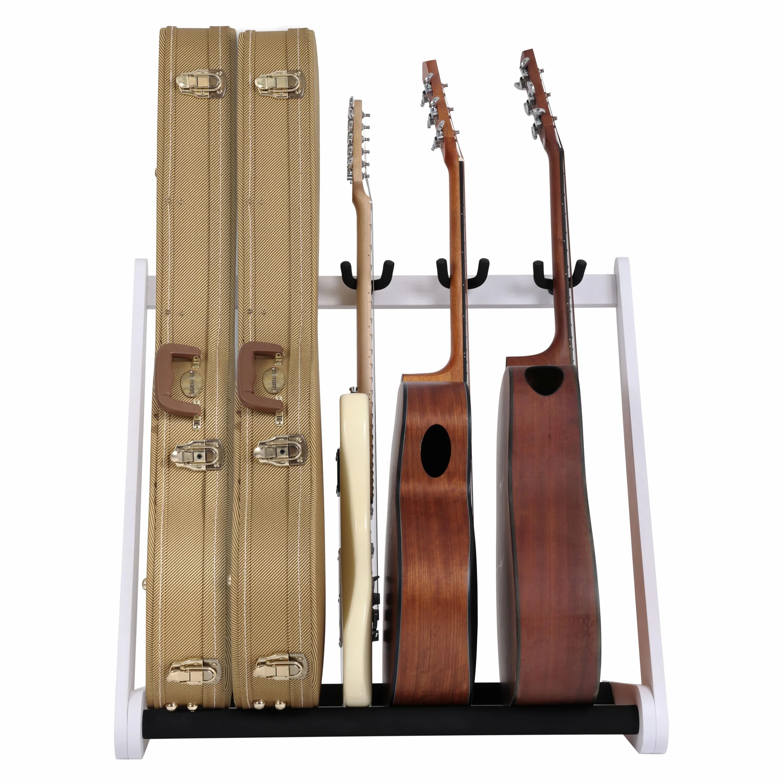 Nefelibata Soporte multiusos para guitarra (5 unidades, madera, para guitarras y maletas, guitarra eléctrica, acústica, bajo, violonchelo, fresno alemán)