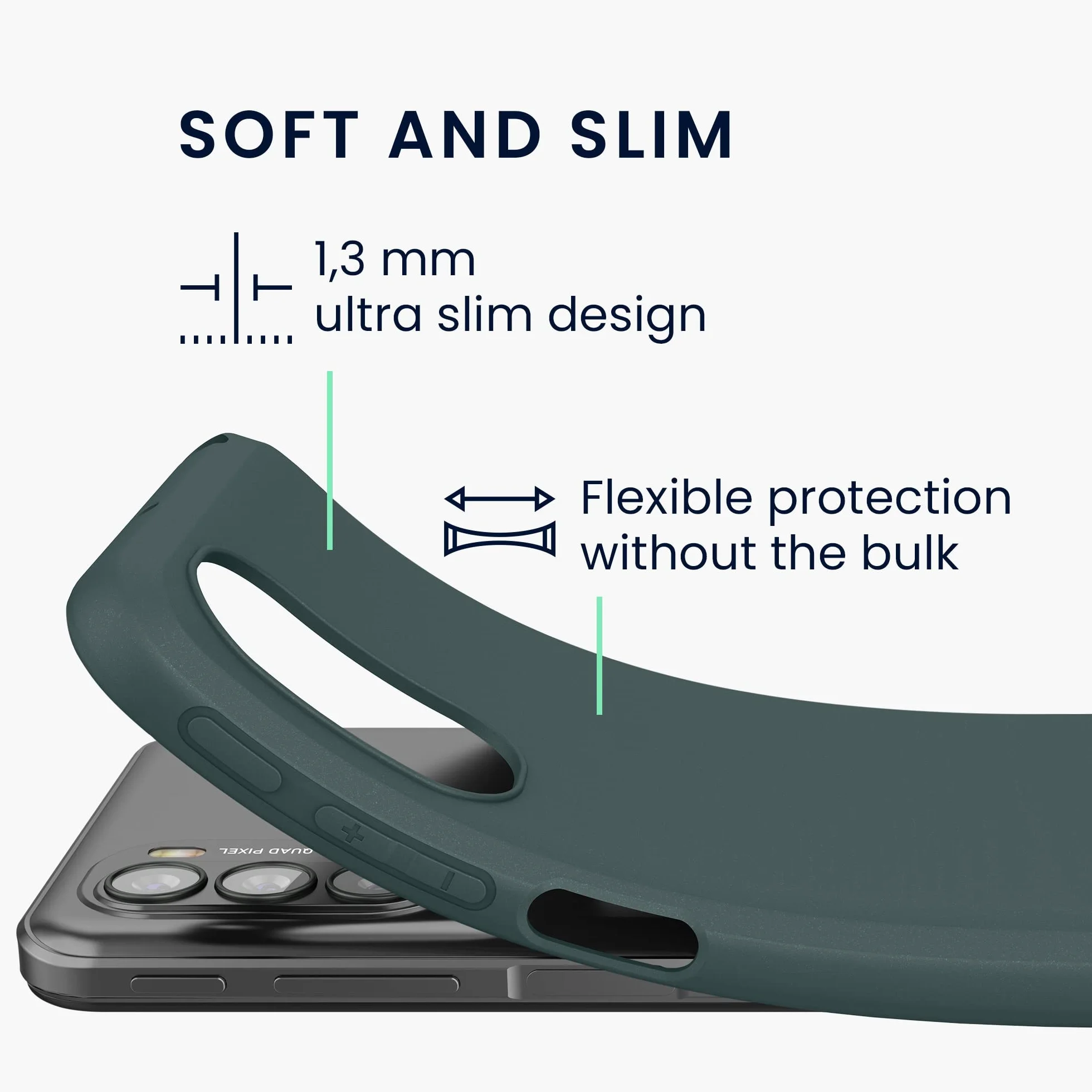 Funda kwmobile para Motorola Moto G31 Moto G41 Carcasa TPU Silicona Verde Bosque