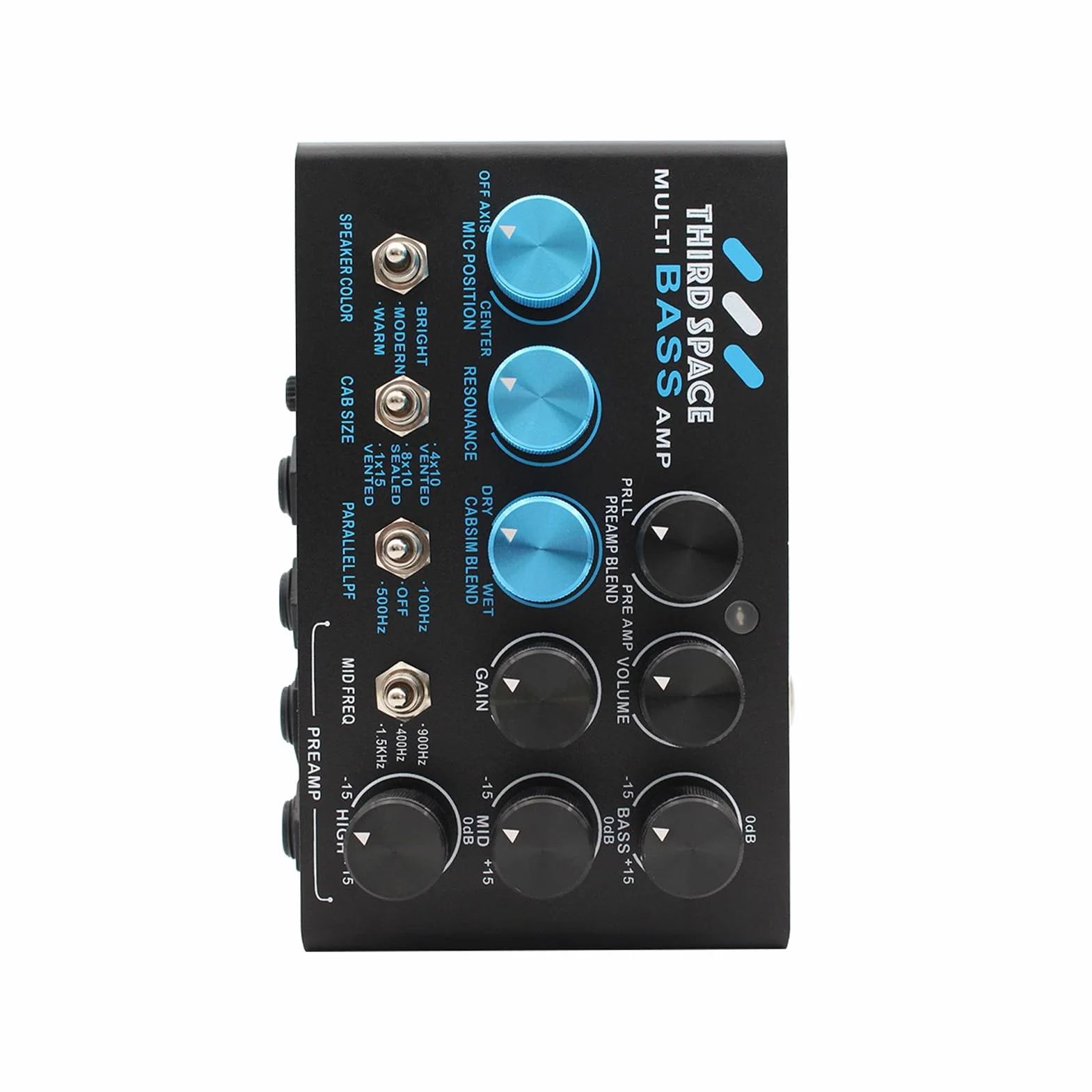 Fabater Pedal de Efectos Múltiples para bajo, Preamplificador de Grado Profesional con Ecualizador de 3 Bandas para Grabación en Vivo, Metal