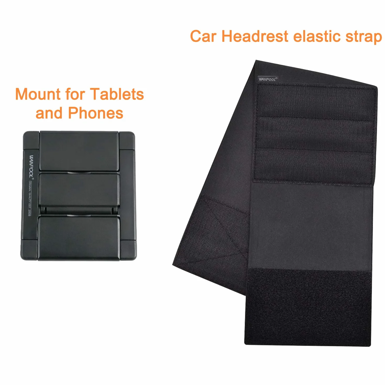 Soporte para reposacabezas de vehículo, para tabletas y teléfonos con Pantallas de 5 a 10,5 Pulgadas, Compatible con iPhone iPad Air Mini, Samsung Galaxy, Nintendo Switch