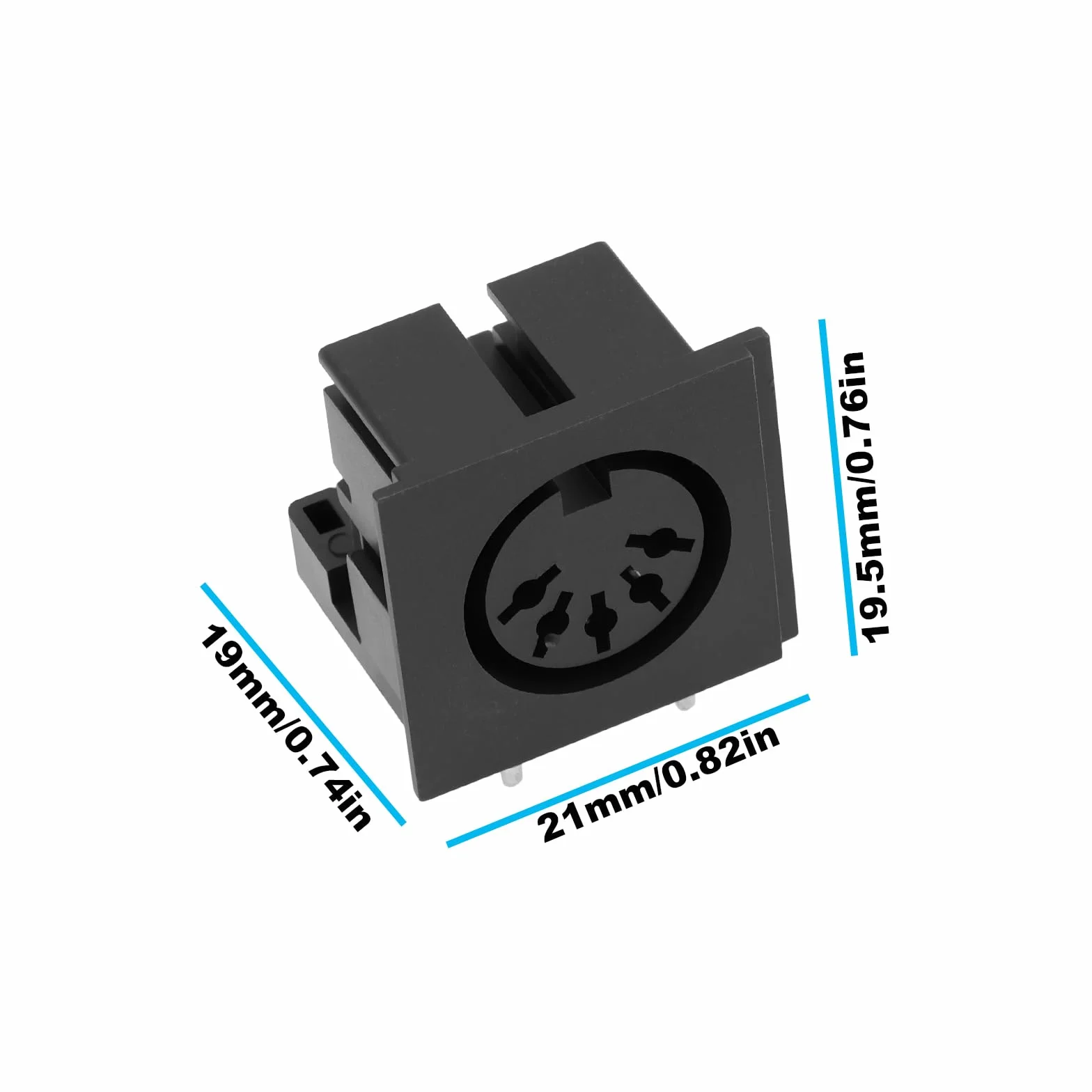 OTOTEC Conector Hembra DIN 5 Pines LN0507 para Señales de Audio Industrial