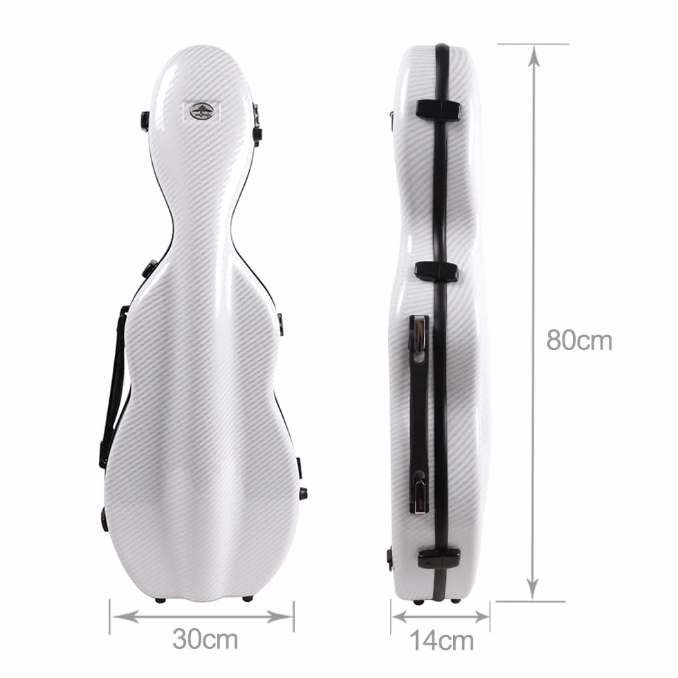 yinfente Funda para violín de fibra de carbono 4/4 tamaño completo con asa trasera ligera