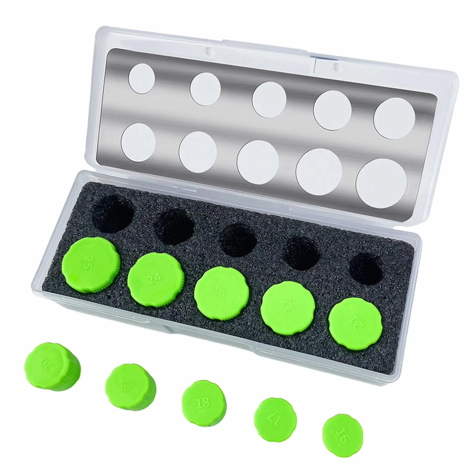Kit De Corte De Sensores, 16-25mm Cortador De Película Protectora De Pintura Herramienta Reutilizable De Precisión para Sensores Pdc con 10 Plantillas Precisas para Envoltorios De Vinilo
