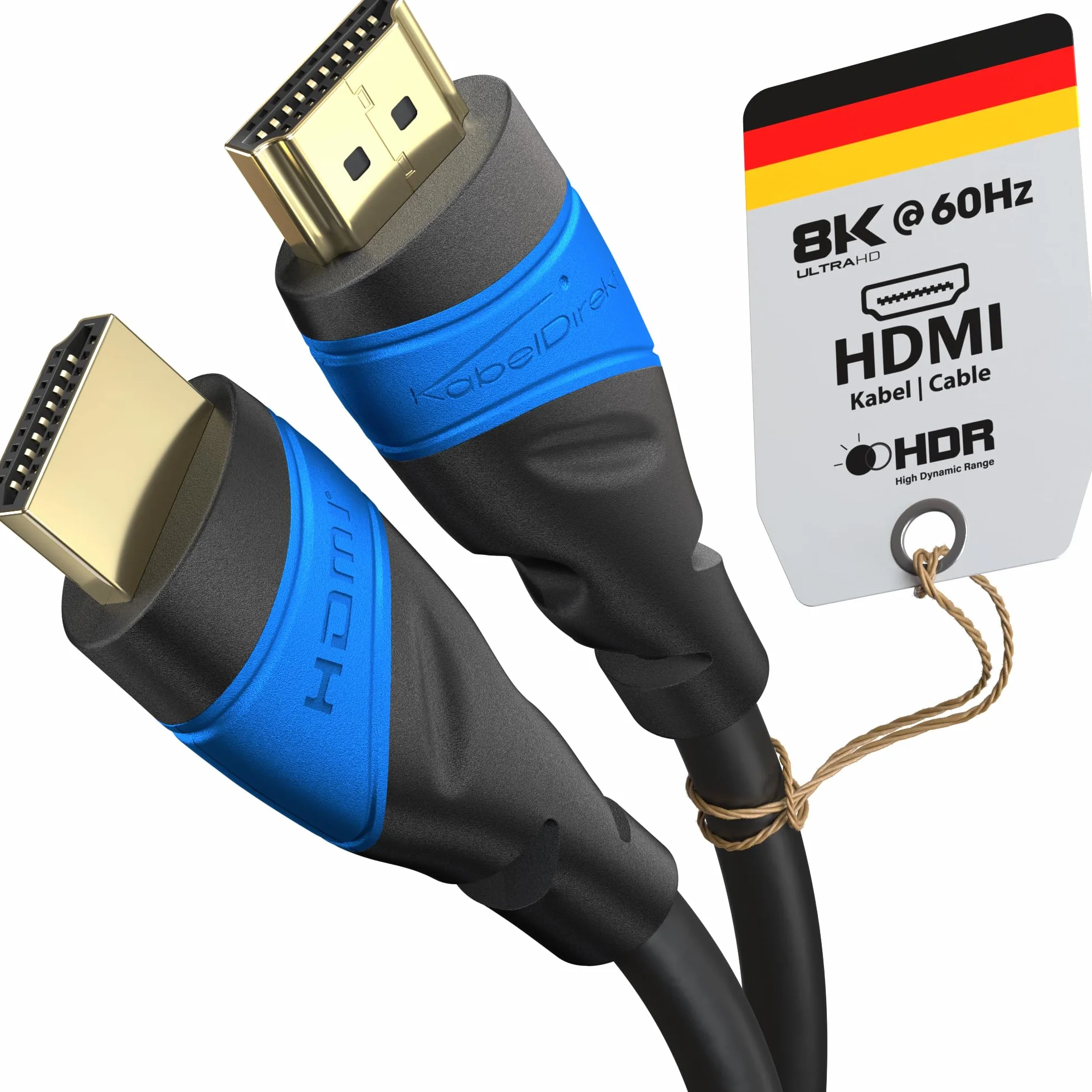 KabelDirekt Cable HDMI 8K 4K 2m Soporta 10K 8K 60Hz 4K 120Hz para TV PC PS5 Xbox Switch