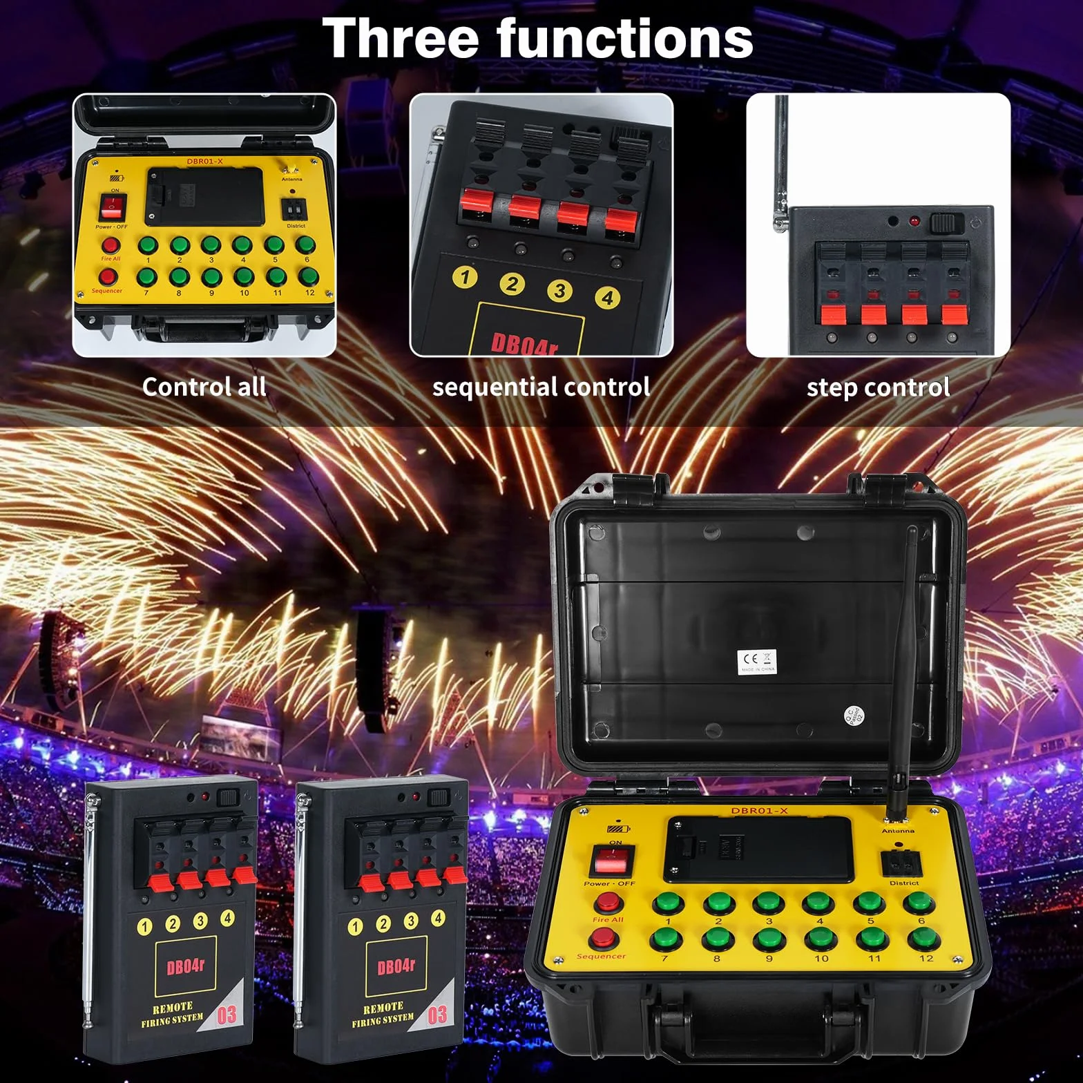 36 Canales de Control Inalámbrico, Sistema de Efecto de Escenario Inalámbrico para Equipos de Boda, Sistema de Encendido por Radio para Fuegos Artificiales, Fuente de Chispas, Gran Espectáculo, Fiesta