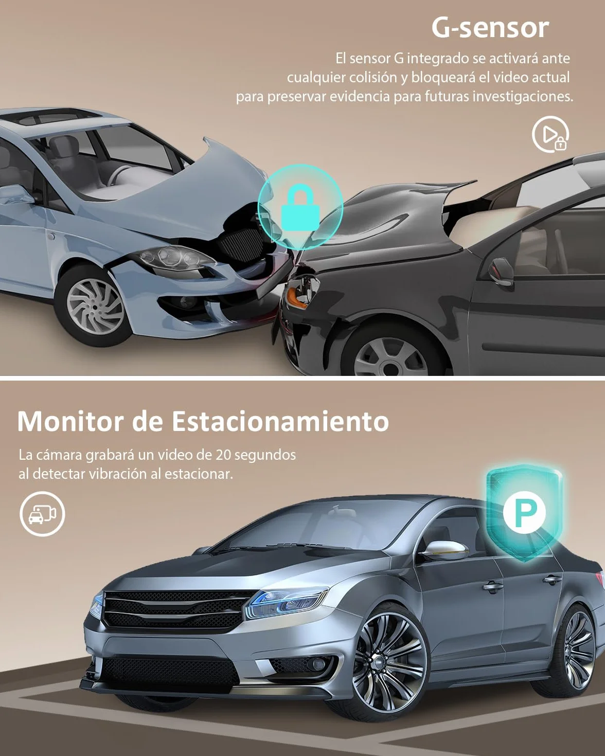 iZEEKER 2.5K Dashcam, Dash CAM Coche 1440P con Tarjeta SD de 32 GB, Camara Coche Grabadora, Pantalla IPS de 3", Visión Nocturna, WDR, Gran 170°, Grabación en Bucle, Sensor G, Modo de Aparcamiento 24H