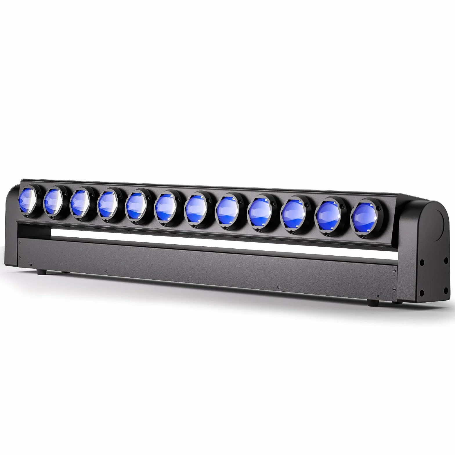 216W Barra de Wallwasher Cabeza Movil LED, 12X15W LED RGBW 4en1, Haz de Luz a 8°, Efecto Stroboscópico 1-30Hz, DMX512 7/11/55CH, Iluminación para Discoteca Fiesta Boda Club y Bar