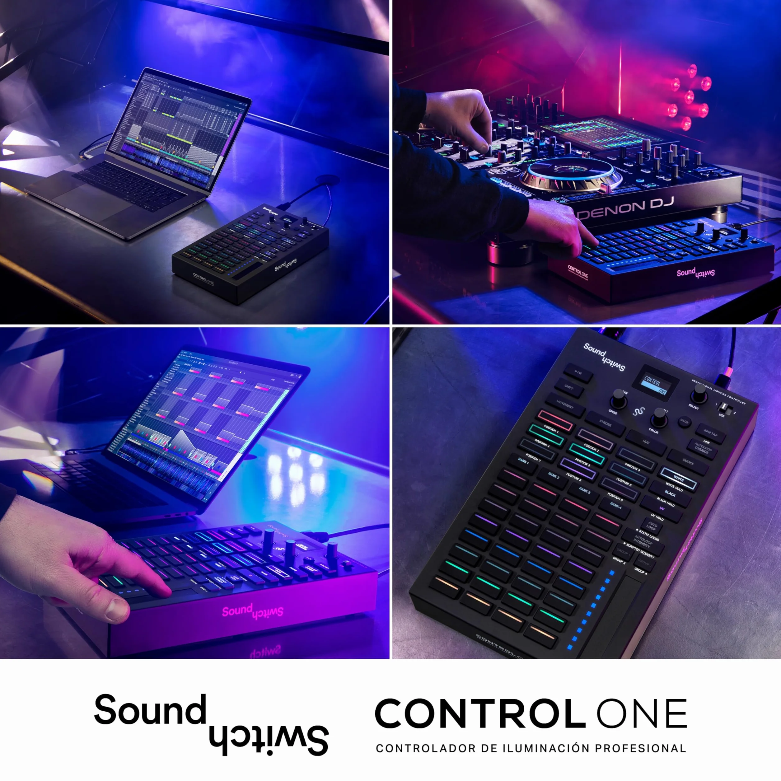 SoundSwitch Control One - Controlador de Iluminación DMX DJ Profesional Con 3 Meses de Acceso al Software SoundSwitch y Soporte Para Phillips Hue