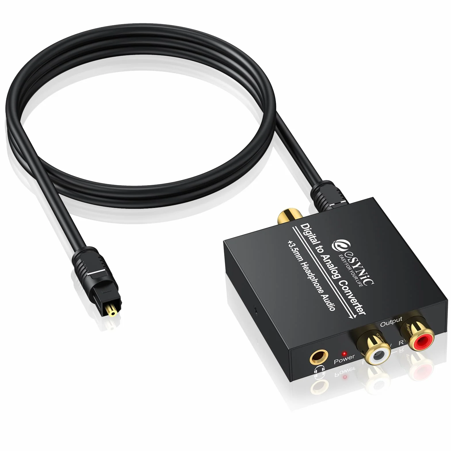 ESYNiC DAC Convertidor Digital a Analógico con Cable Coaxial/Óptica a RCA Toslink SPDIF para PS4 Xbox Android TV AppleTV Blu-ray