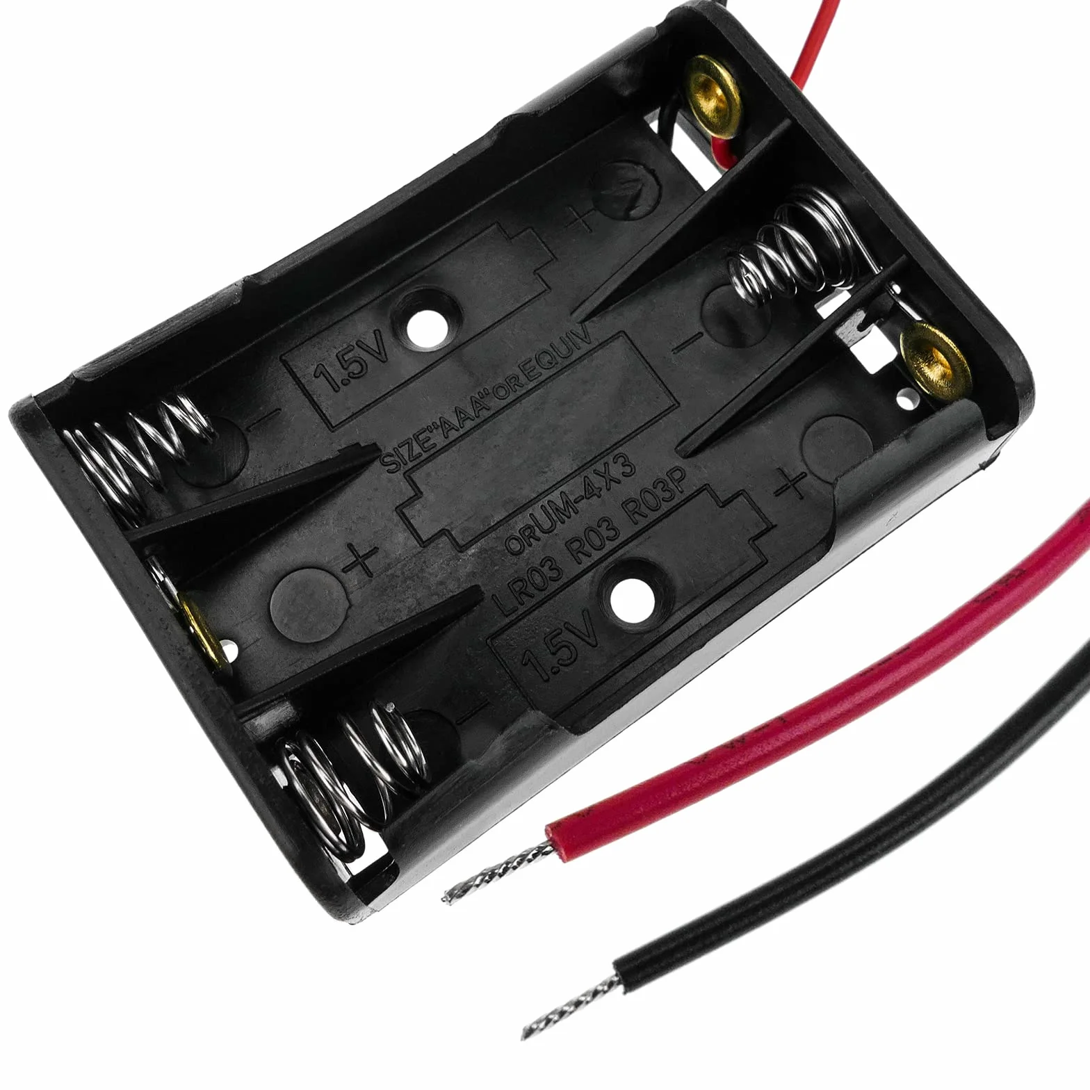BeMatik - Portapilas Plano para 3 Pilas AAA LR03 de 1.5V