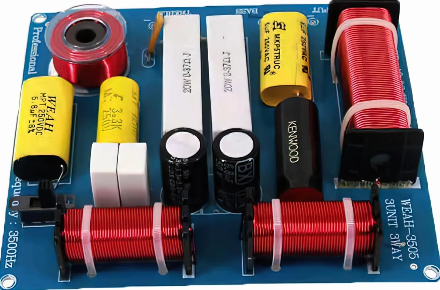 Altavoz Crossover de 3 vías Divisor de frecuencia 300 W Graves de Rango Medio Alto para altavoces de 3-5 Pulgadas