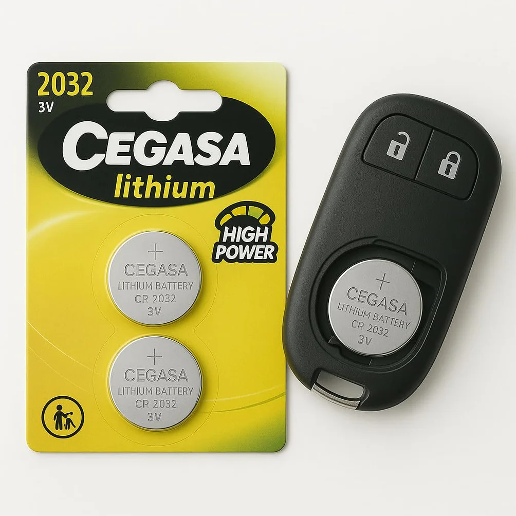 CEGASA CR2032 3V Pack 2 Pilas Botón de Litio