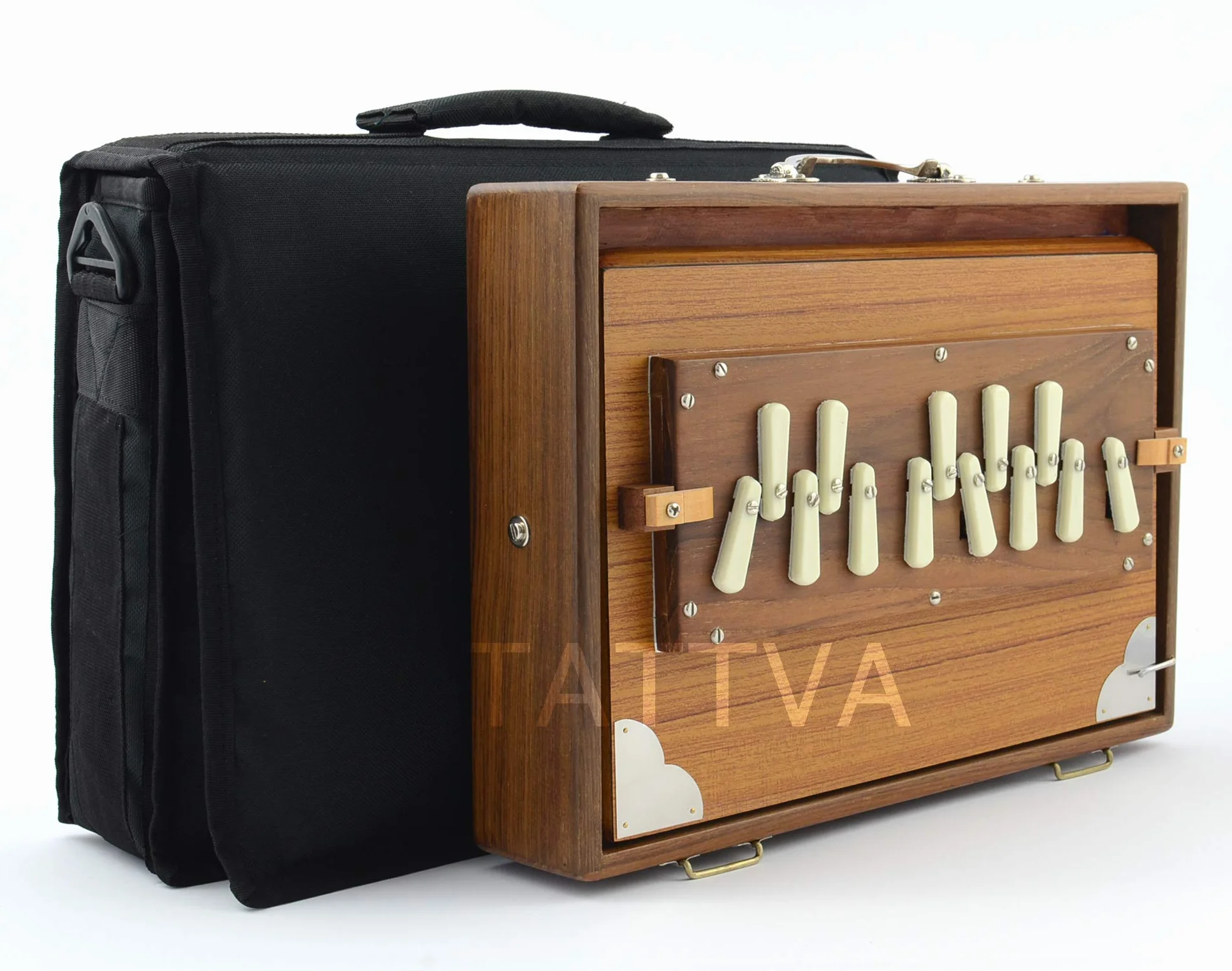 TATTVA "Professional" - Caja de cortesía (tamaño mediano, con sonido largo, C-C, 440 Hz, 13 paradas, PALITANA Premium Reeds – Testado y probado! – Aduana con envío de prime
