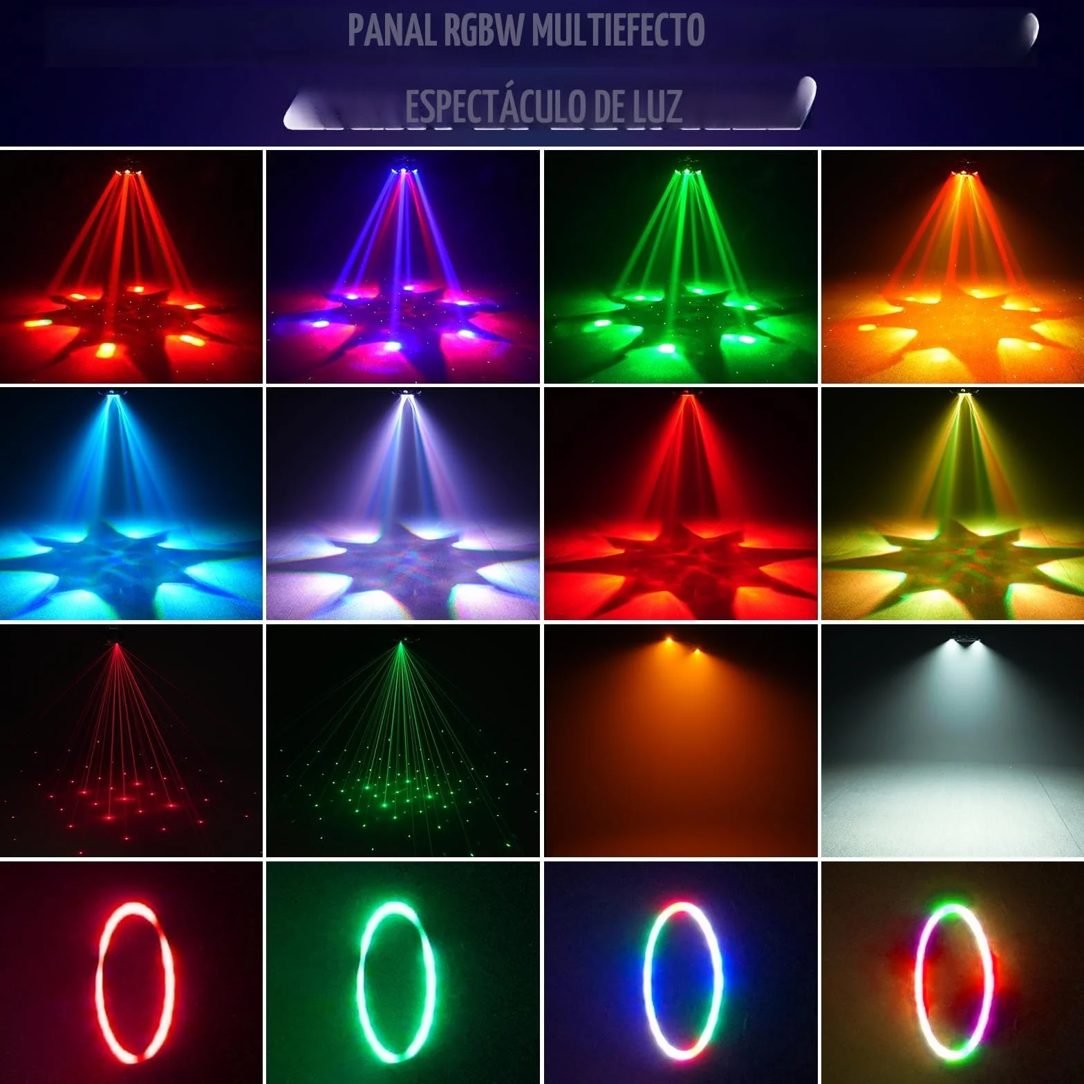180W Cabezas Moviles LED Beam Luz Discoteca RGBW DMX Iluminación de Escenario Focos de Efecto para Fiesta DJ Clubes Navidad
