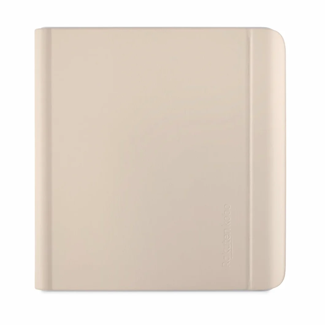 Funda Kobo Libra Colour Stylus Beige Arena Cuero Vegano Soporte 2 Posiciones 7"