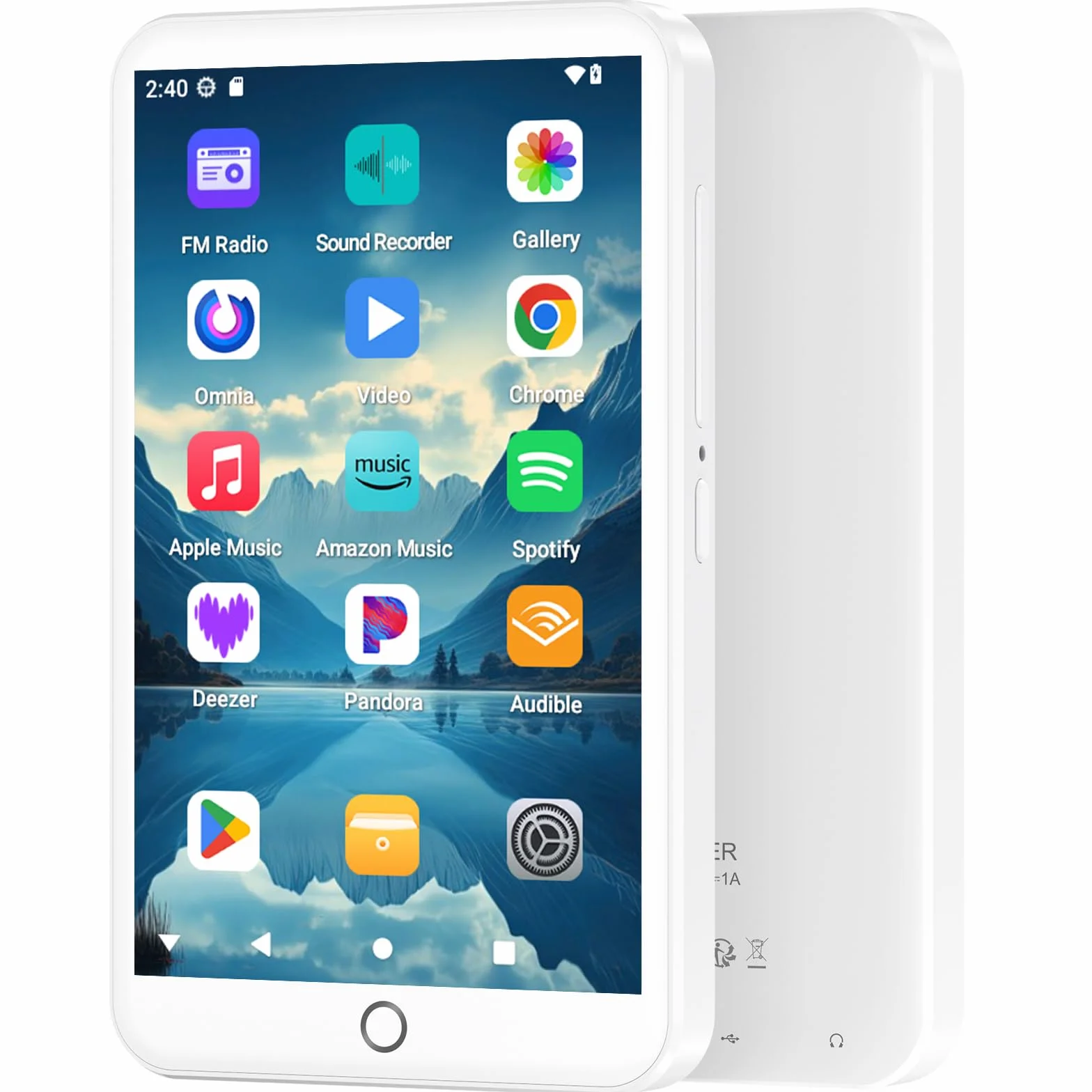 Reproductor MP3 Bluetooth WiFi Android 13 4 Pulgadas Pantalla táctil 3GB RAM 32GB ROM Spotify Music Player Audible Play Store
