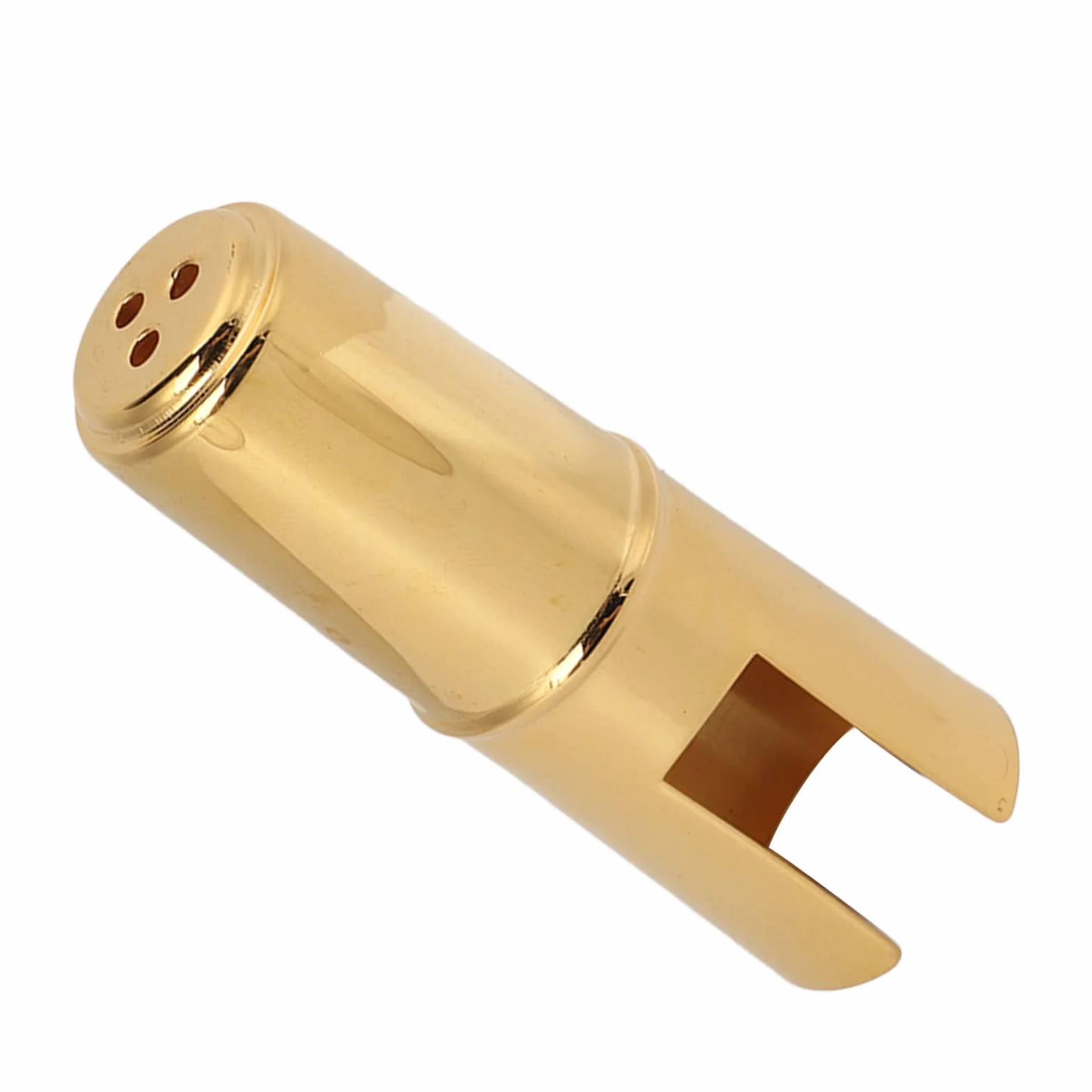 Tapa protectora para boquilla de saxofón, fácil limpieza, amplia aplicación, cubierta de boquilla de clarinete de Color dorado portátil de Metal para tocar Tenor