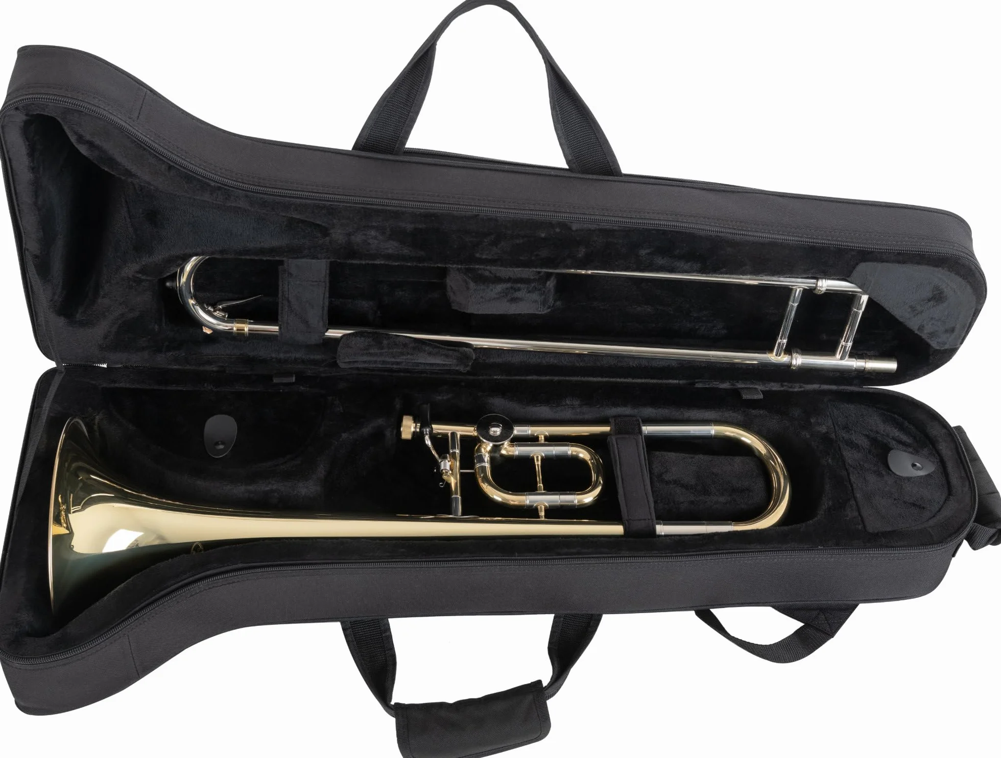 Classic Cantabile Bolsa para trombón Infantil - Práctico Bolsa Acolchado con Correas, Mochila Impermeable y Resistente al desgarro -Ligero Estuche para Todos Trombones comunes de Estudiantes - Negro
