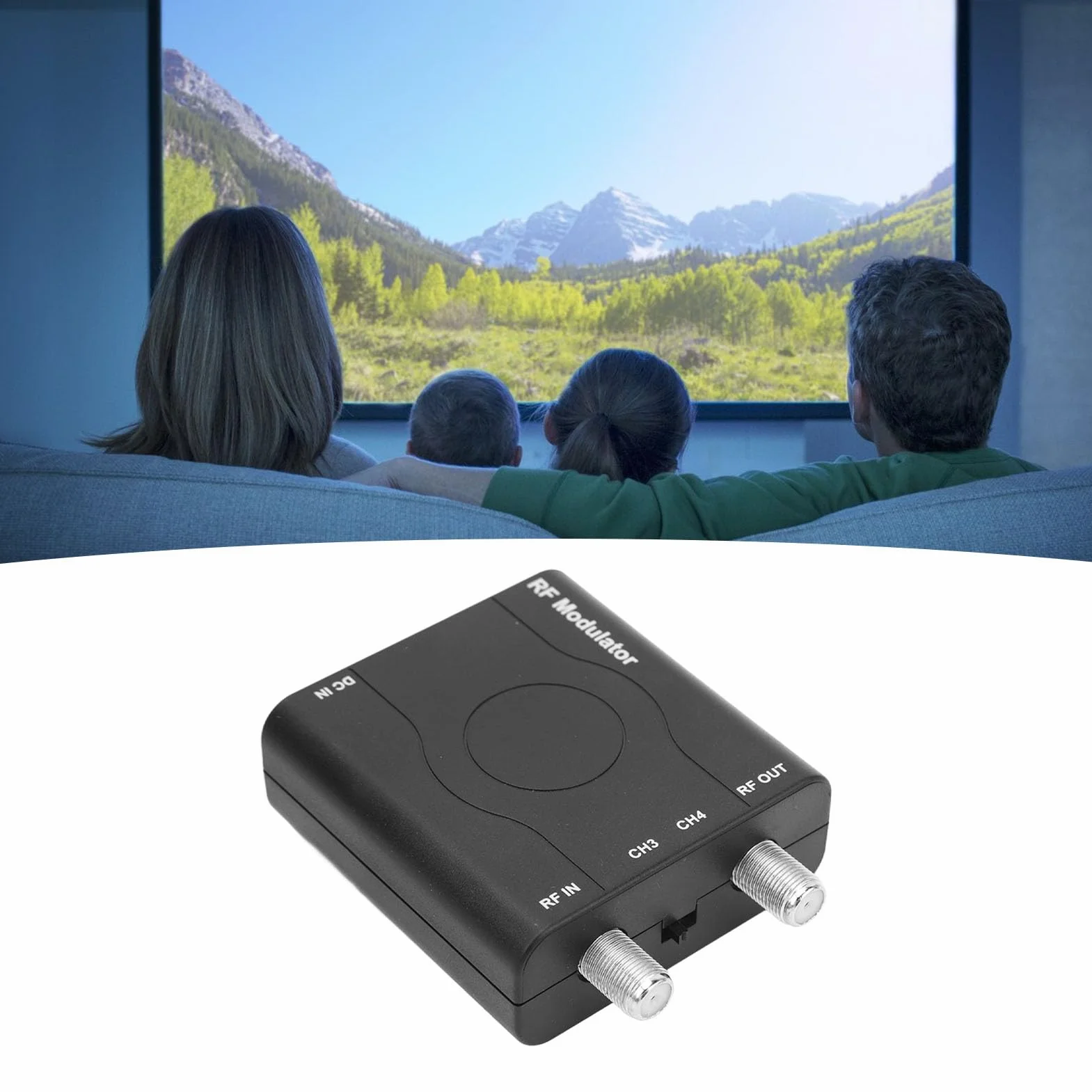 HDM61 HDMI para Adaptador coaxial, Convertidor de RF a HDMI de 1080p con Salida de Formato NTSC CH3/CH4 ENCUNTO Y RECURSE RF Modulador para la señal de Antena de TV