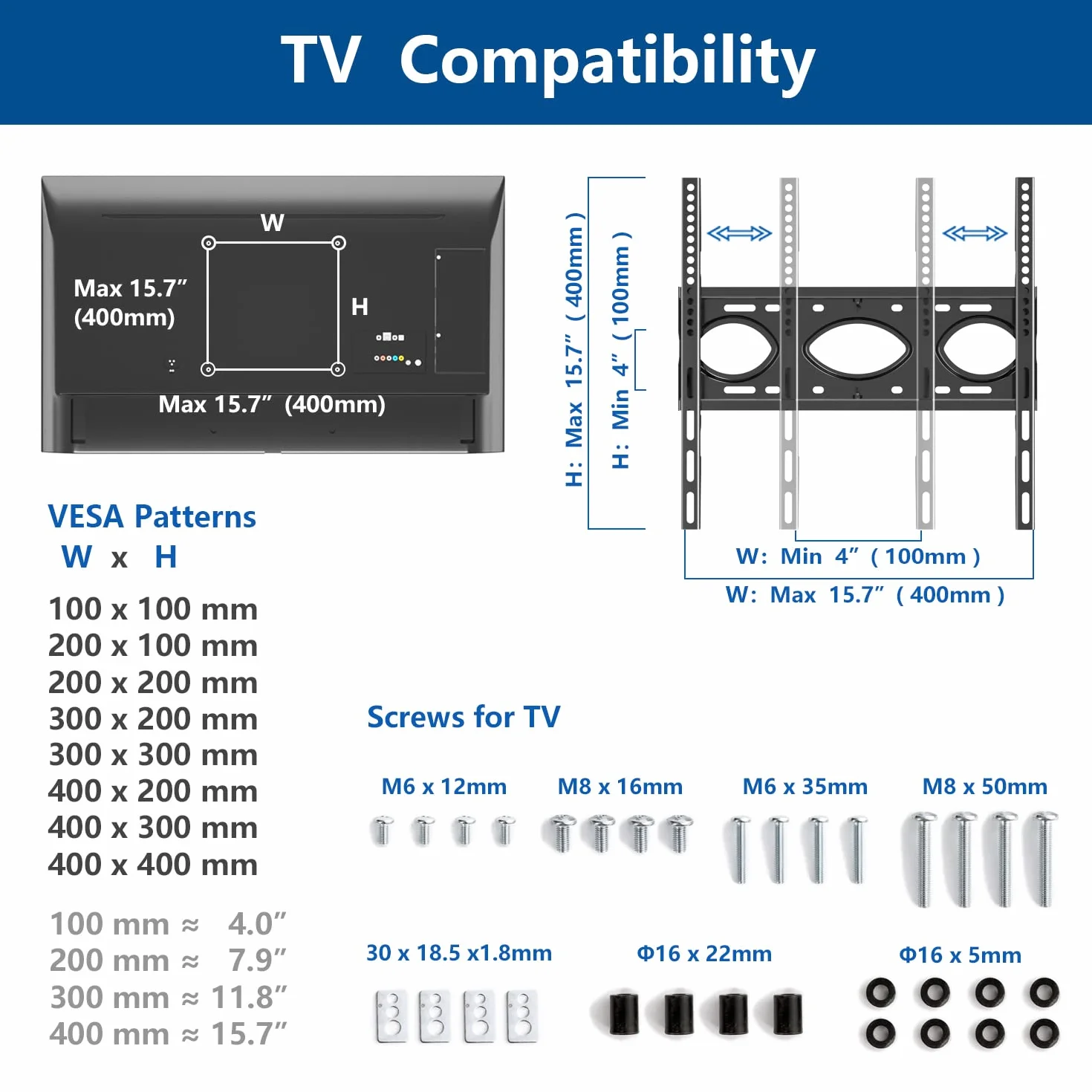 RFIVER Soporte TV con Ruedas para Televisiones 26-70 Pulgadas, Altura Ajustable MAX VESA 400x400mm