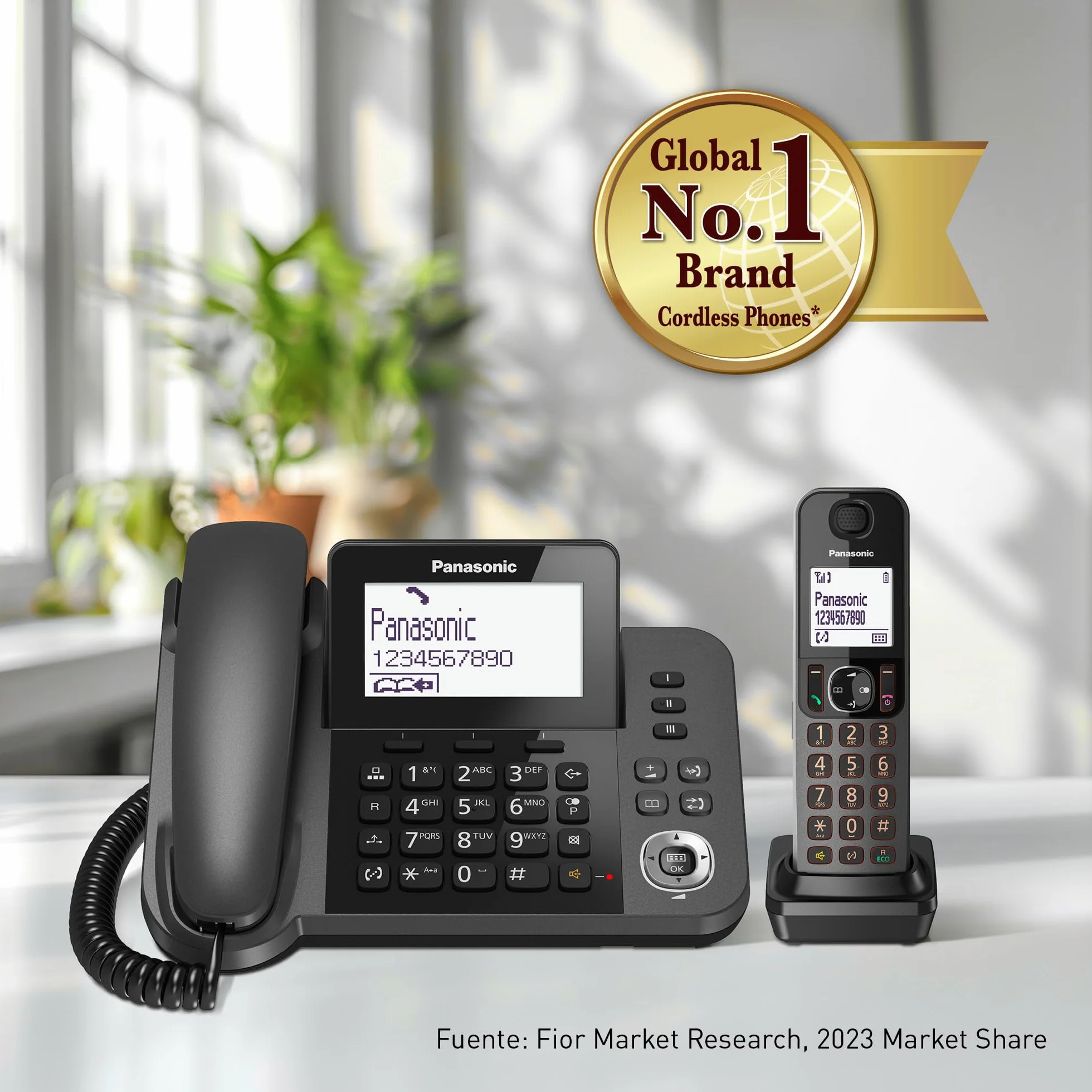 Panasonic KX-TGF310 Teléfono Fijo Negro