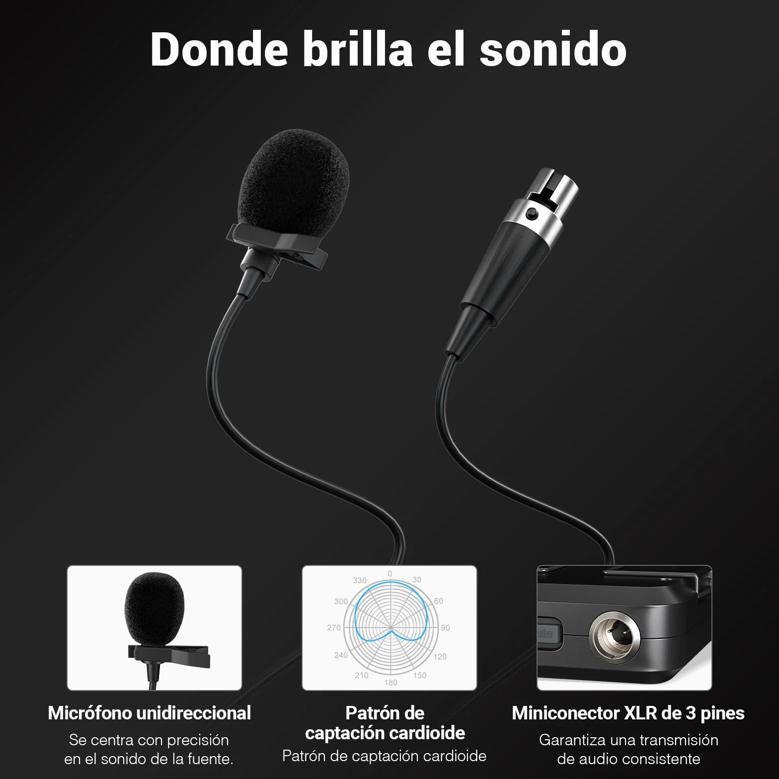 Phenyx Pro Sistema de microfono inalámbrica UHF de 4 canales con exploración automática, 4 Bodypacks/Auriculares/Micrófonos de solapa, 4x40 frecuencias, 328ft Cobertura, para iglesia, DJ (PTU-7000-4B)