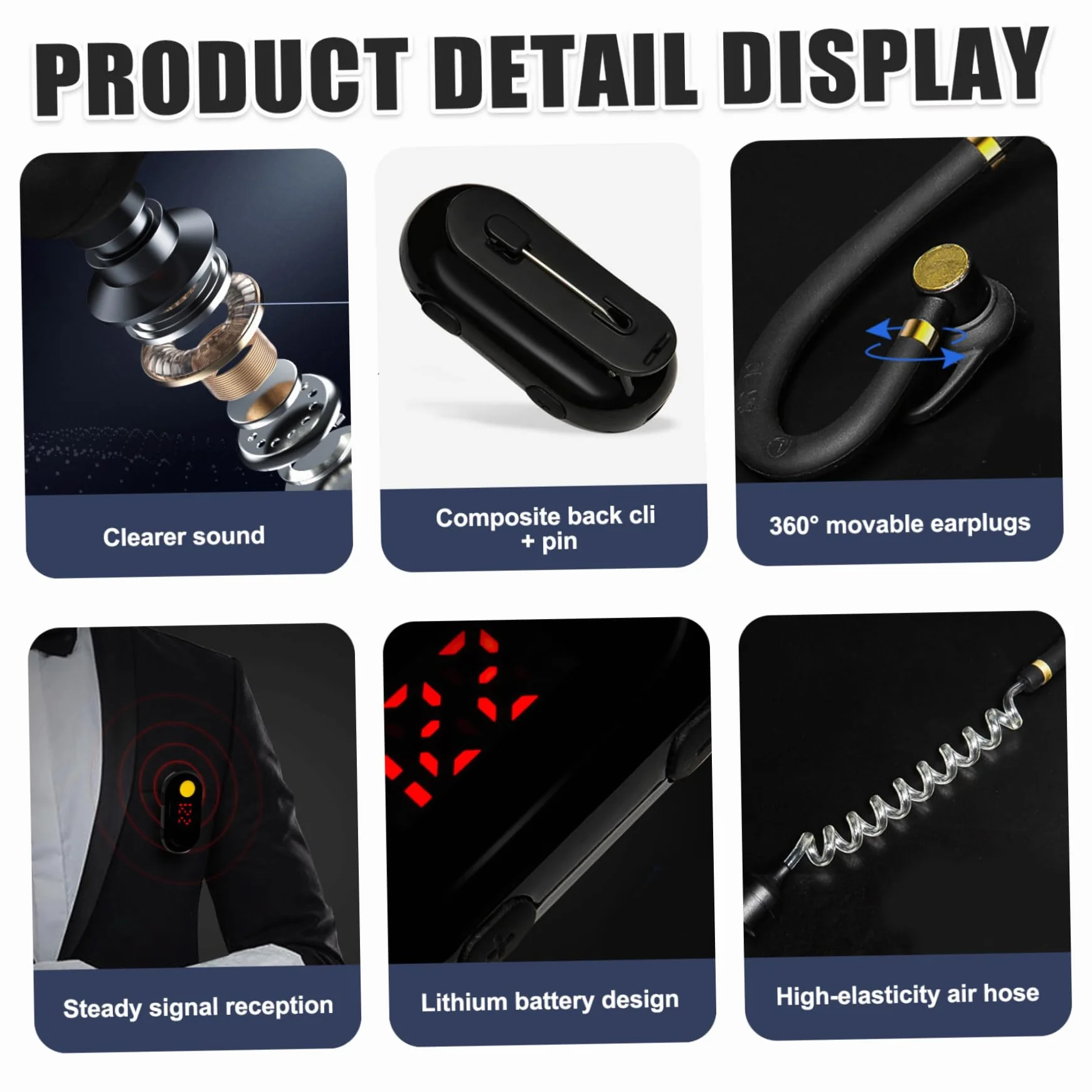 Mini Walkie Talkies 3 Piezas Transceptor FM Portátil Pequeño