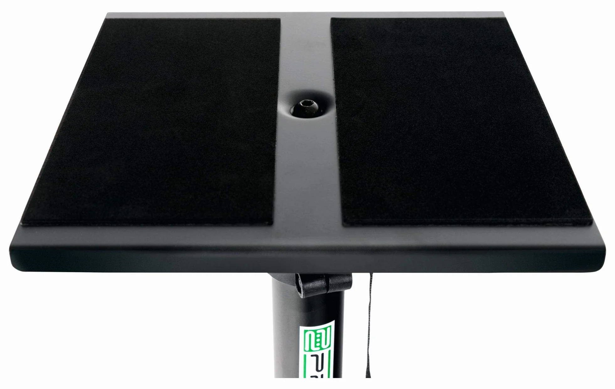 Pronomic Juego de 2 Soportes Plegables SLS-20 para Monitores de Estudio - Patas Plegables - Altura Ajustable de 75 cm a 130 cm - Superficie con Tiras de Cierre de Contacto - Negro