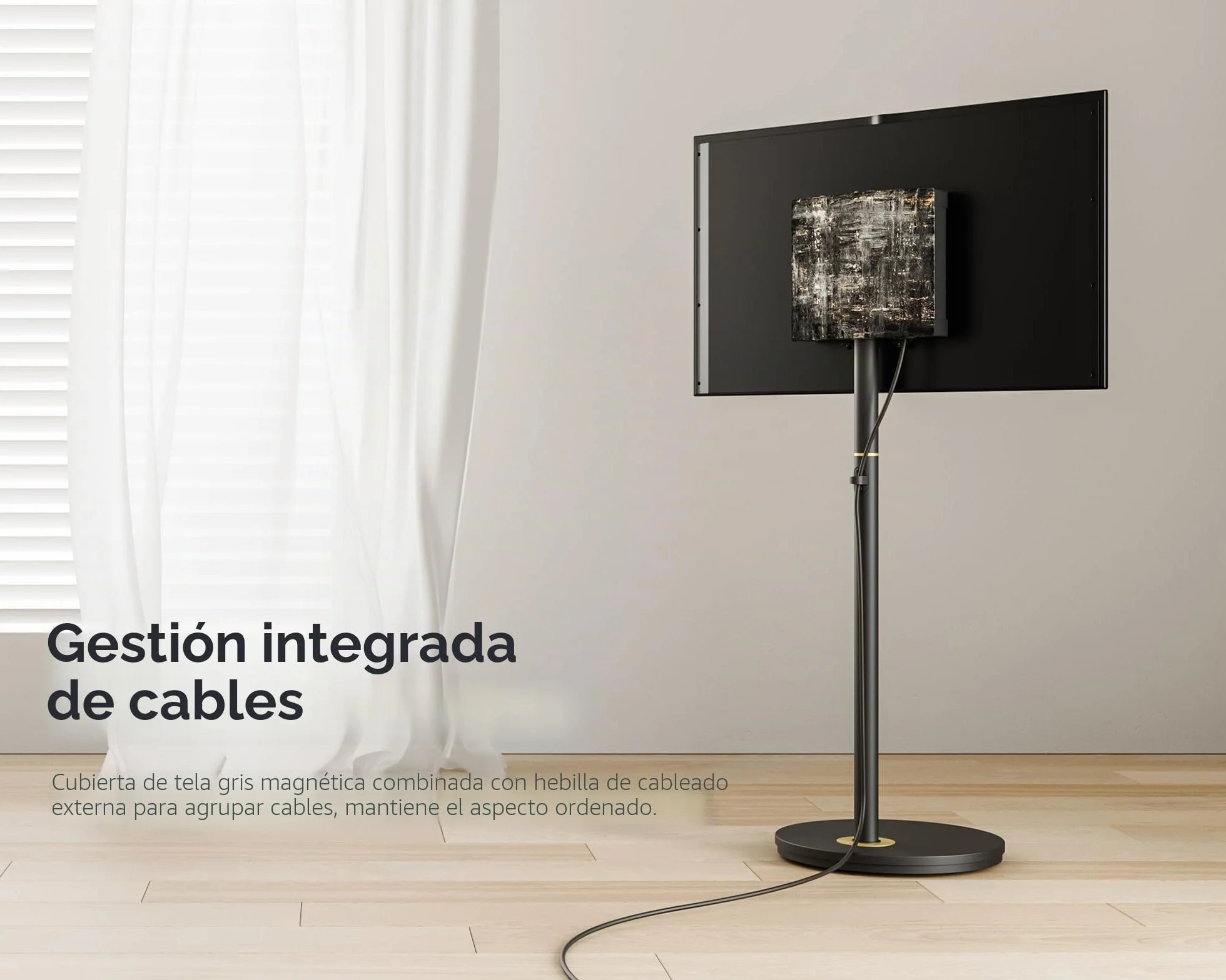 FITUEYES Soporte TV Pie para TV 24-48 Pulgadas Altura Regulable VESA 200x200 mm 20 kg Negro