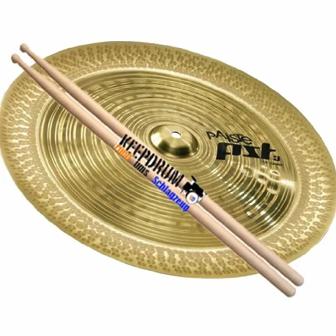'Paiste PST 3 China platillo de 18 + 5 a baquetas KD gratis