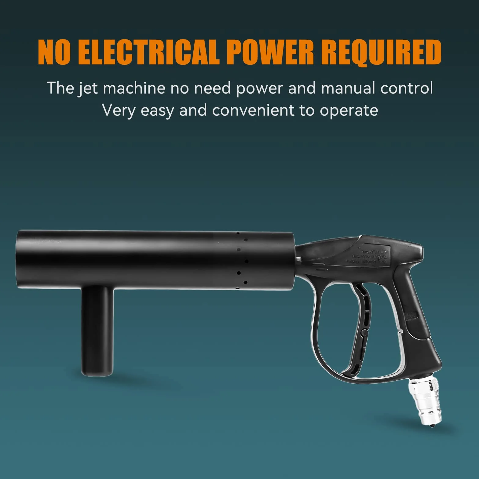 Mini máquina de chorro de CO2 de mano, pistola de CO2 DJ, actualizada sin residuos de hielo, emisión de ruido, emisión de CO2, con pantalón libre de 3 m