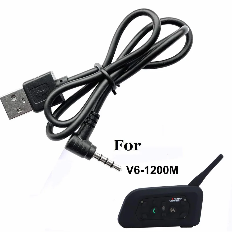 QSPORTPEAK VNETPHONE Cable de Carga USB para Intercom Bluetooth Casco de Motocicleta V6 V4