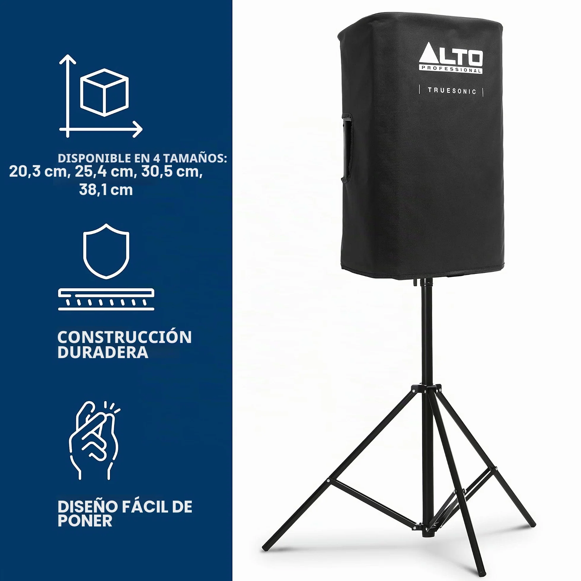 ALTO Funda Deslizante Duradera Para el Altavoz Autoamplificado TS415 Con Forro de Nailon y Acceso Mediante Asa de Acceso