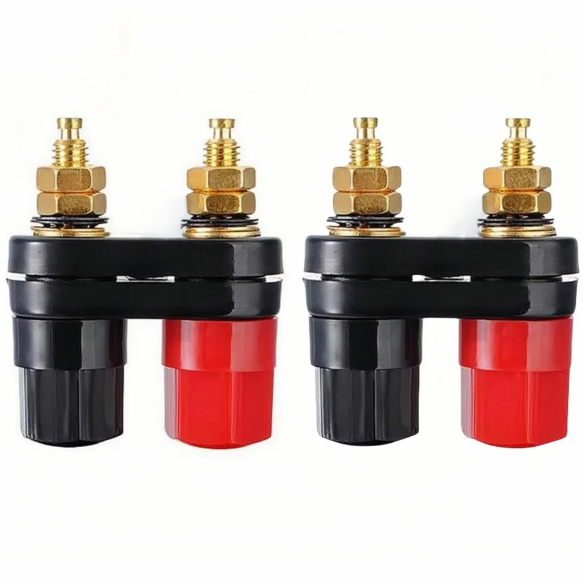 SamHeng Conector Banana 2 Vías Terminal de Doble Borne 4 mm para Altavoz Amplificador Potencia