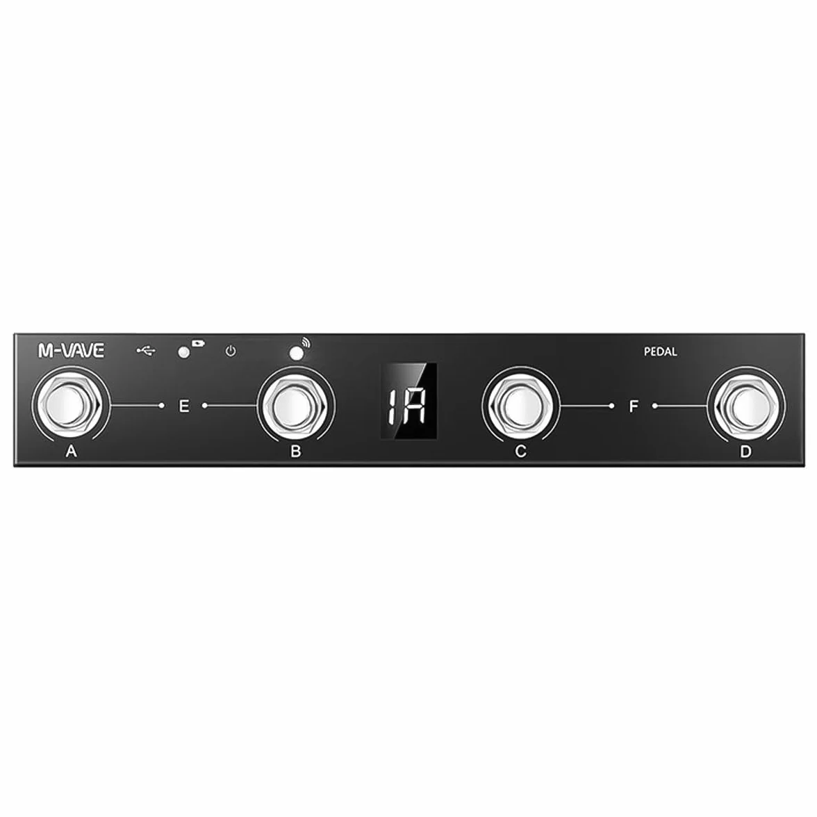 M-VAVE Chocolate BT Controlador Midi inalámbrico Pedal de pie portátil Recargable de 4 Botones con Control de aplicación para músicos y DJ