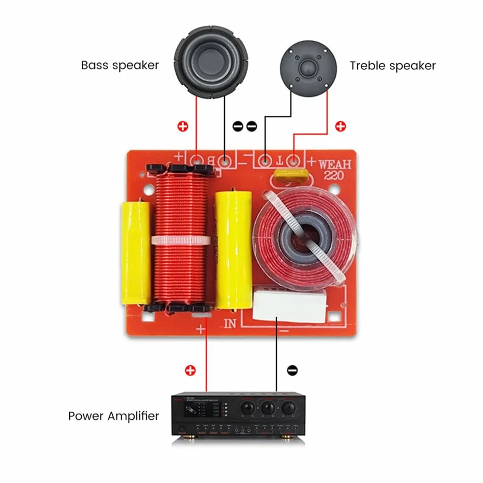 Lanko 1 unidad de filtros cruzados de graves agudos, 120 W, divisor de altavoces HIFI para estantería