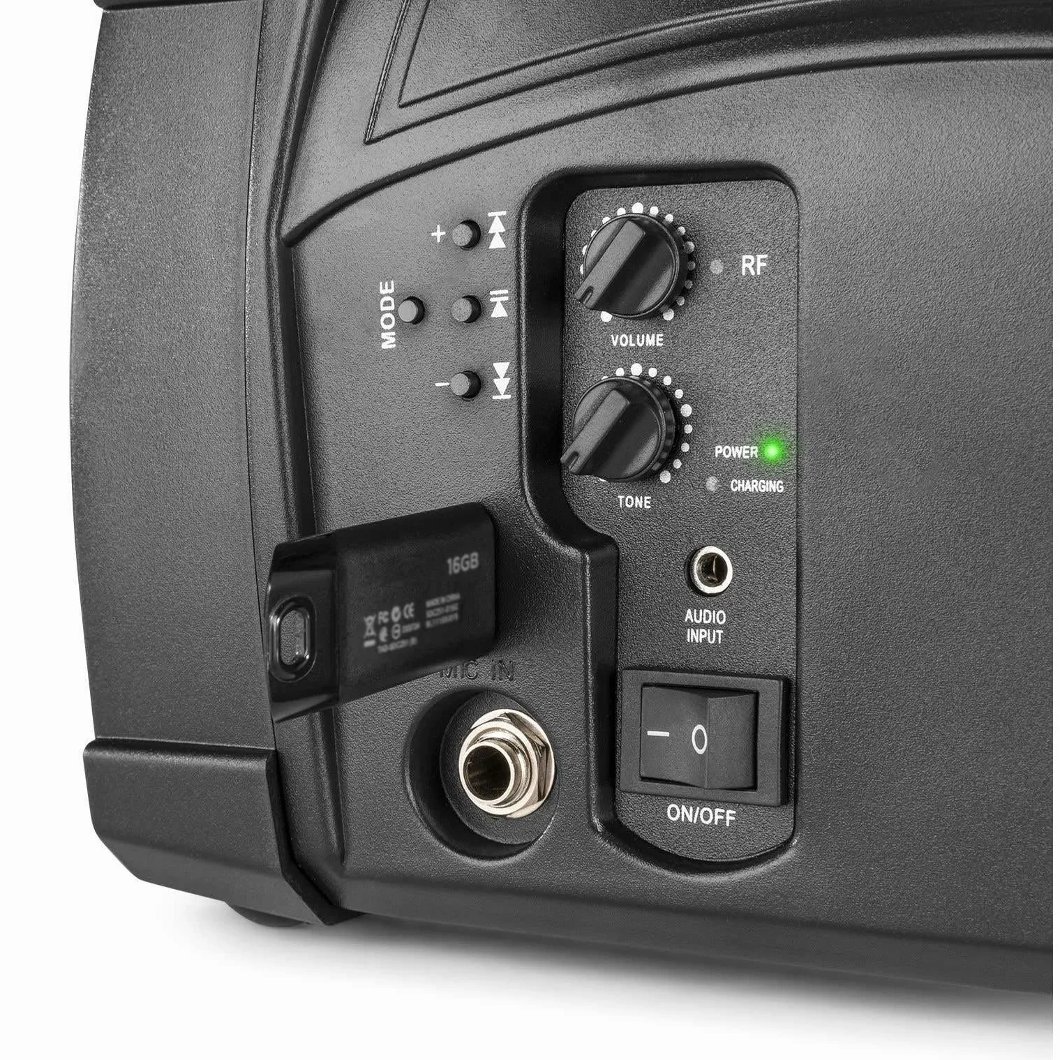Vonyx ST014 – Altavoz portátil Bluetooth con micrófono inalámbrico UHF, Altavoz Activo autoamplificado 100W/30W RMS, USB MP3, batería Recargable y woofer 6,5", Equipo de Sonido portátil, Color Negro