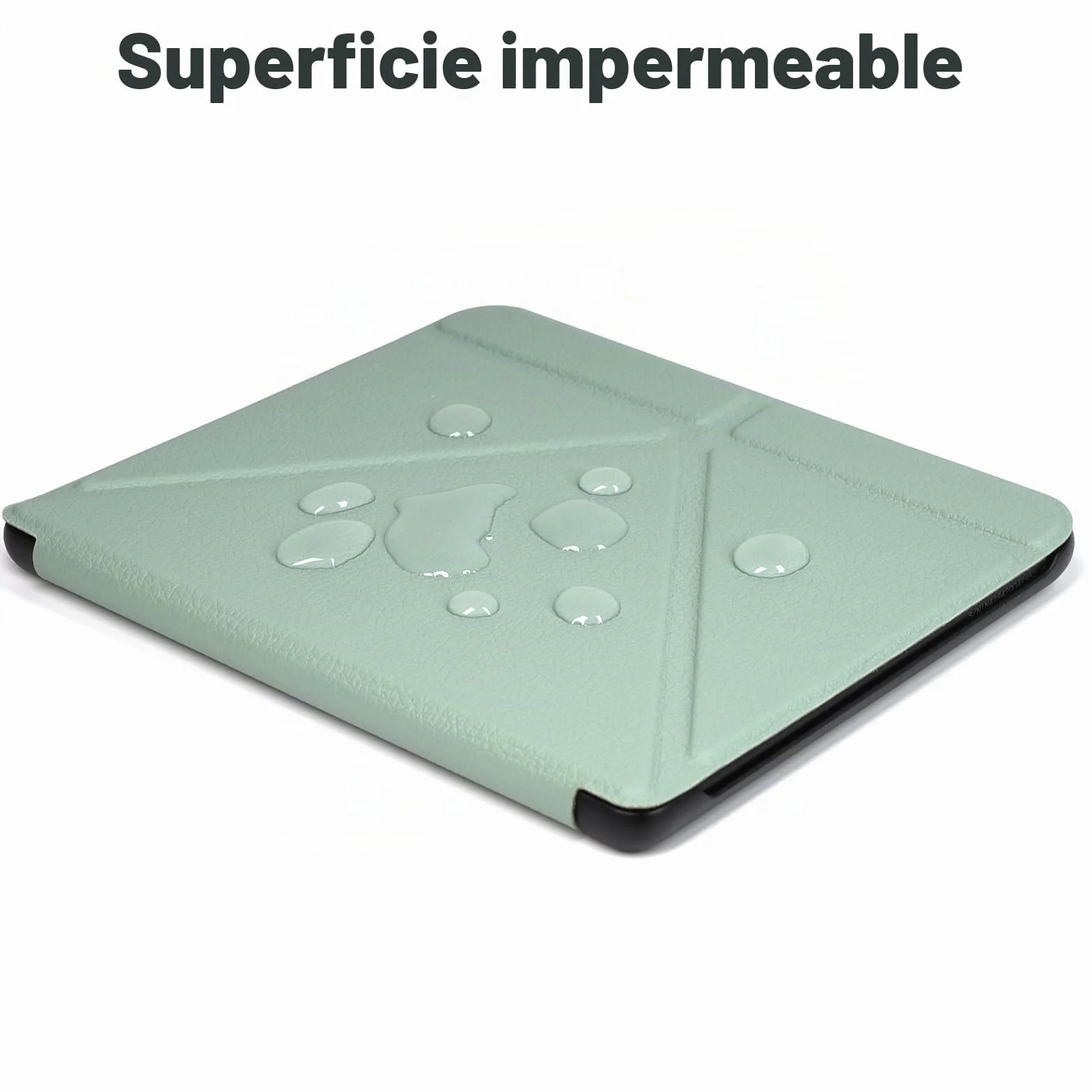 Funda para Kobo Libra Colour, Tolino Vision Colour 2024, Cubierta Plegable con Suspensión/Activación Automática, Verde Esmeralda