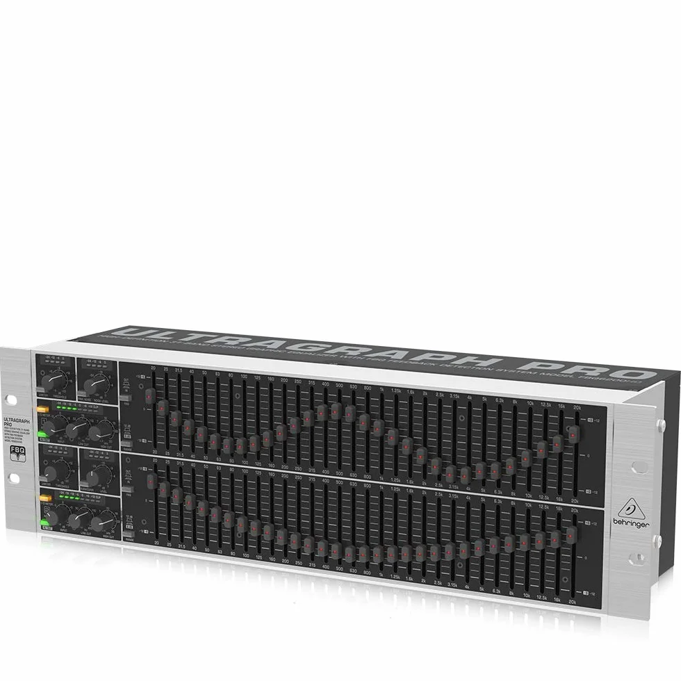 Behringer ULTRAGRAPH PRO FBQ6200HD Ecualizador gráfico estéreo de alta definición de 31 bandas con sistema de detección de retroalimentación FBQ