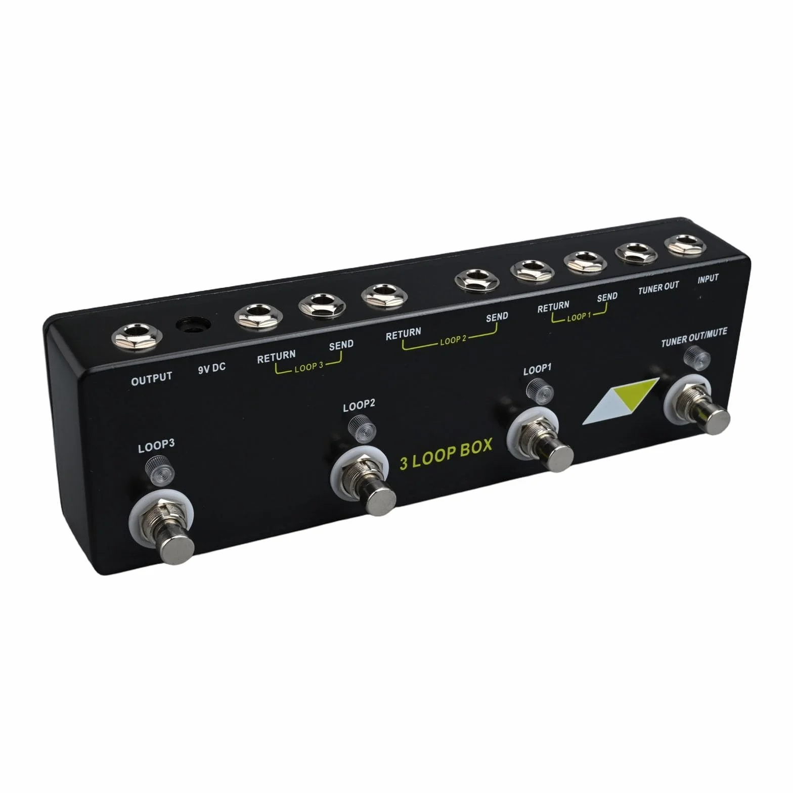 Pedal Looper de caja de 3 bucles con verdadera funcionalidad de derivación para una ruta de señal limpia para guitarras