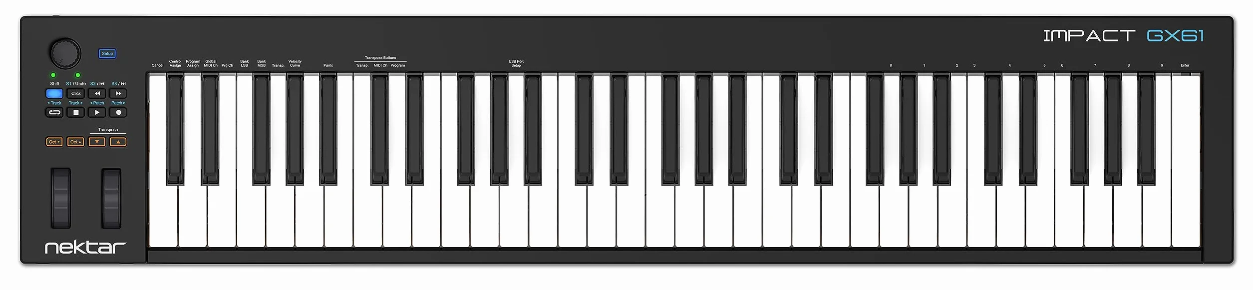 Nektar Impact GX61 - Controlador USB MIDI de teclado con integración de DAW