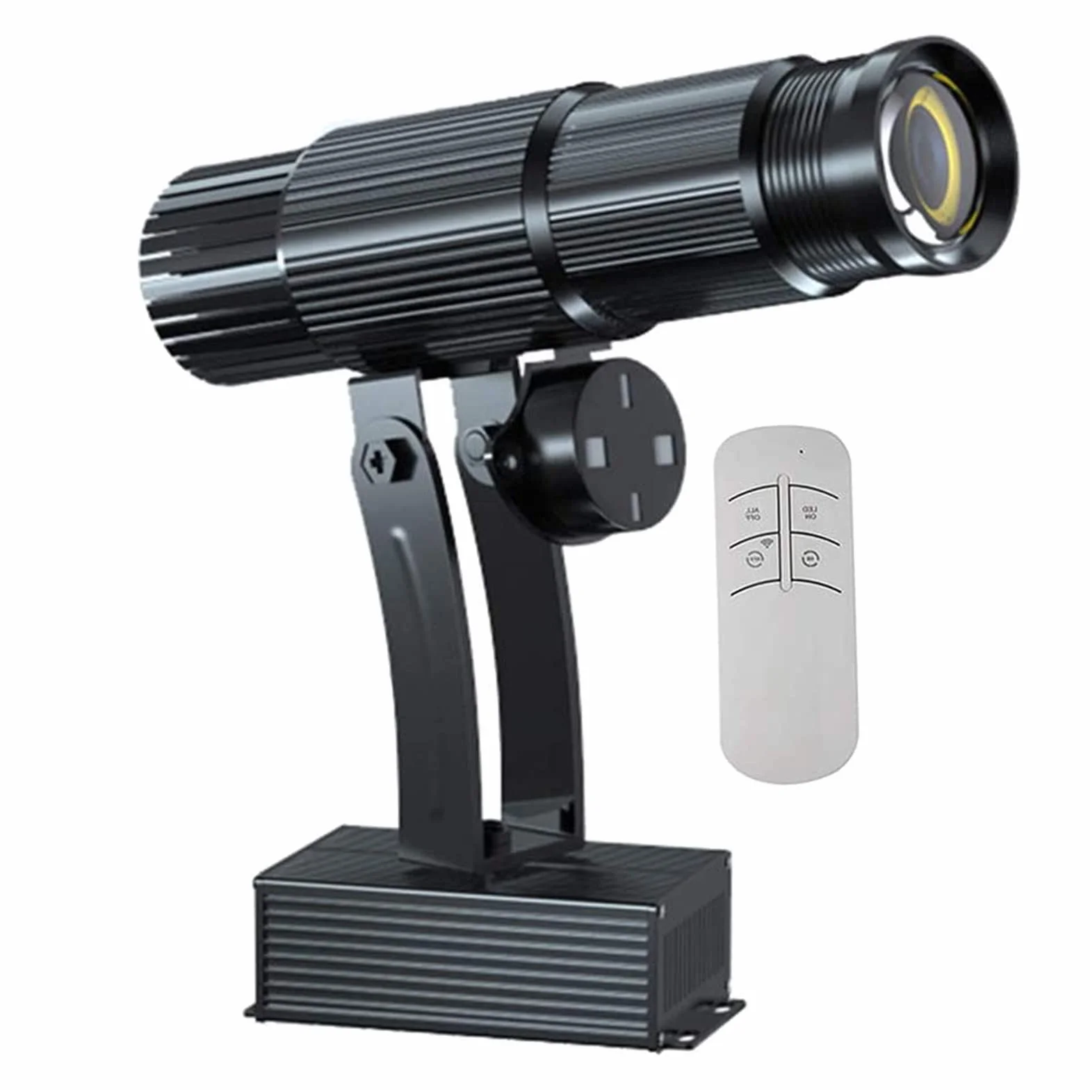 Proyector GOBO de 15 W con logotipo LED GOBO sin luz, proyector personalizado para AD zoom manual para iluminación de fiestas, bodas, DJ, bodas, tiendas (negro)