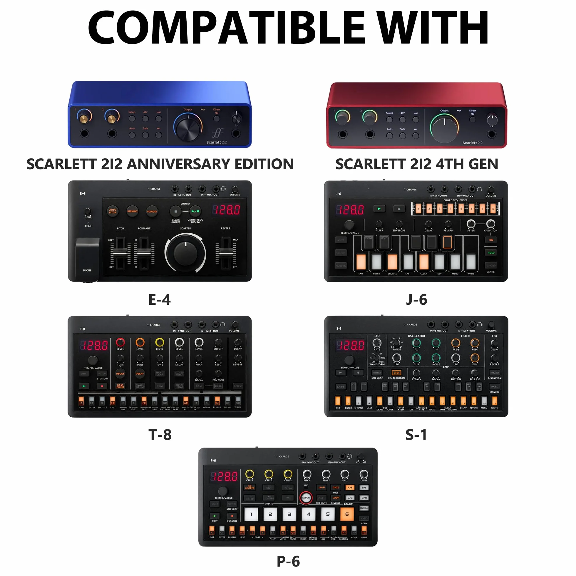 Musiin Premium Velvet Hard Case Compatible with Focusrite Scarlett 2i2 4th Gen Audio Interface Cover