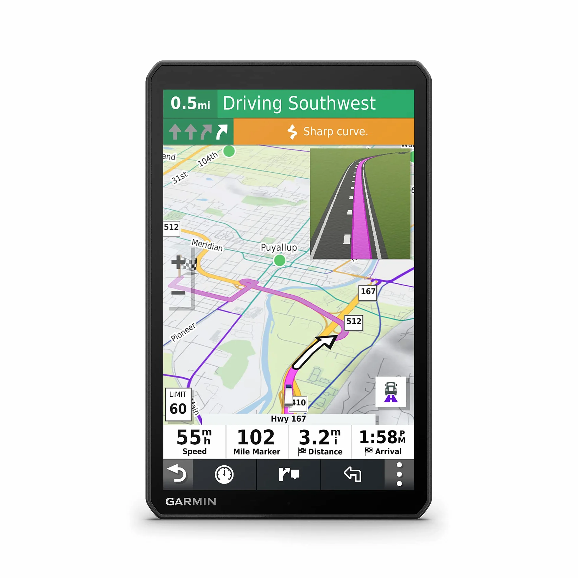 Garmin dezl OTR800 Navegador GPS para Camiones 8 Pulgadas Pantalla Táctil Enrutamiento de Camiones