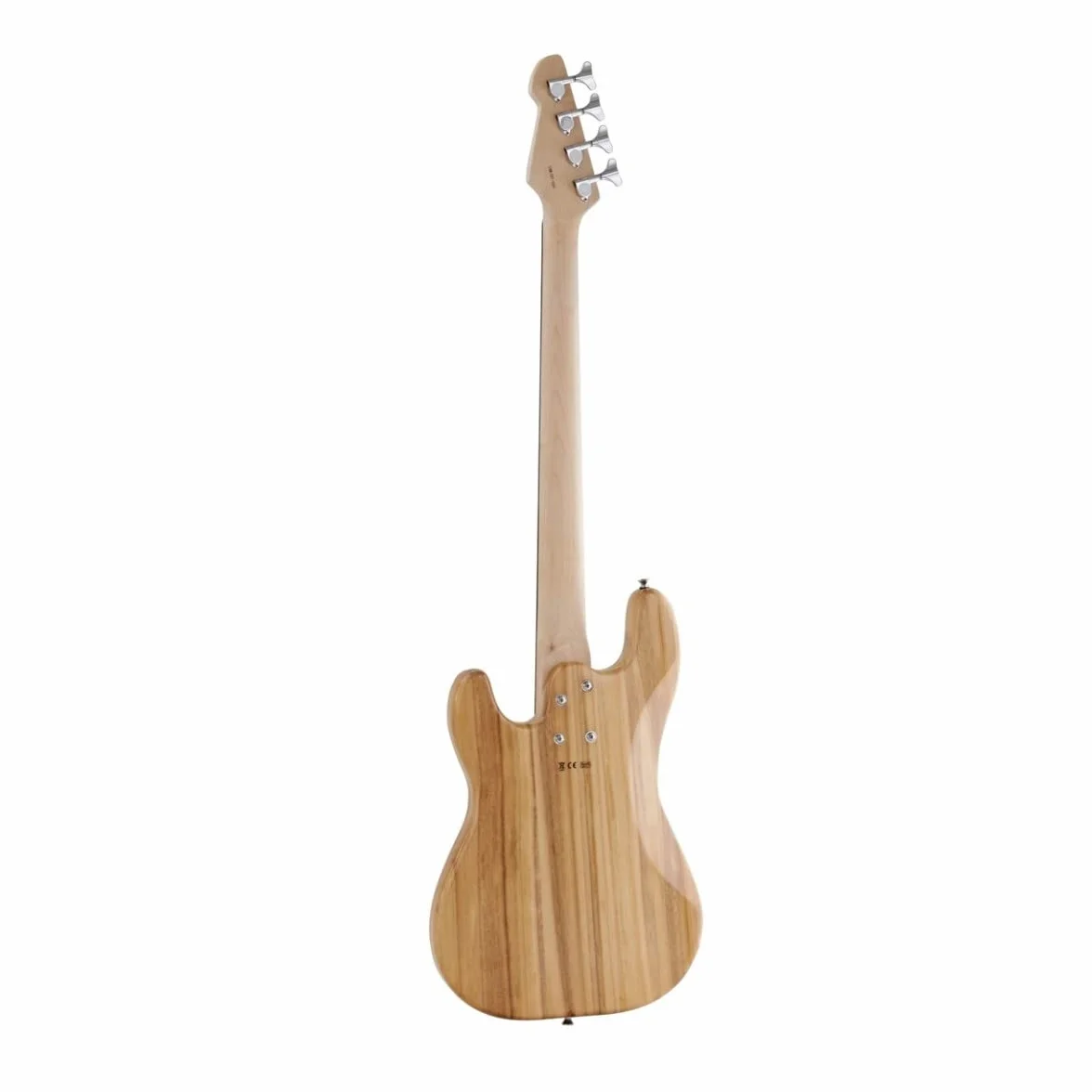 Gear4music Guitarra de bajo Full Size con funda de transporte Correa de cable LA Natural