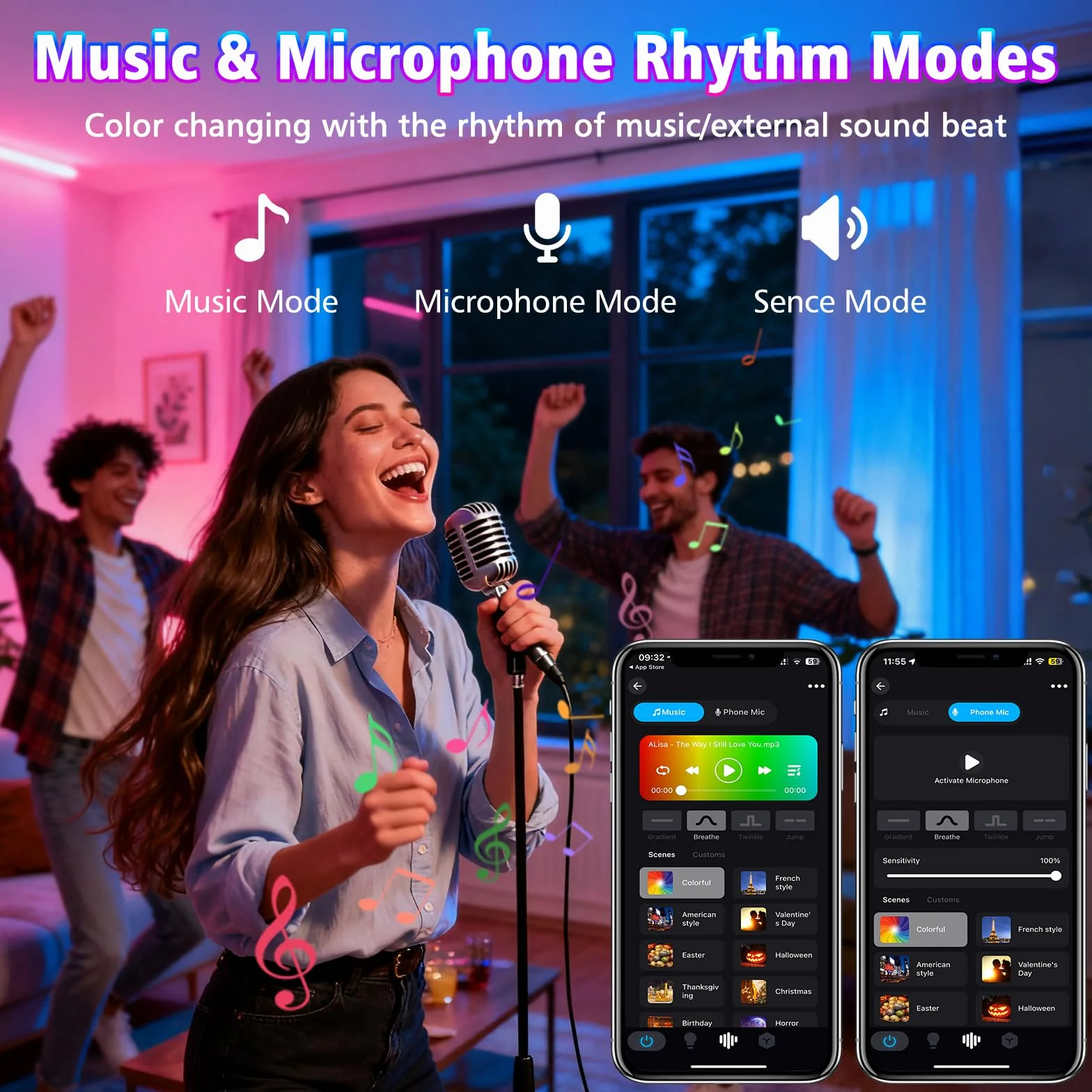 T-SUN 50W RGB Barra de Luz LED, 4 Piezas RGBCW Foco LED Exterior, Iluminación Mural RGB Inteligente con Mando a Distancia/APP/Memoria/Temporizador/Impermeable IP66 para Escenarios Bar Fiesta Jardín