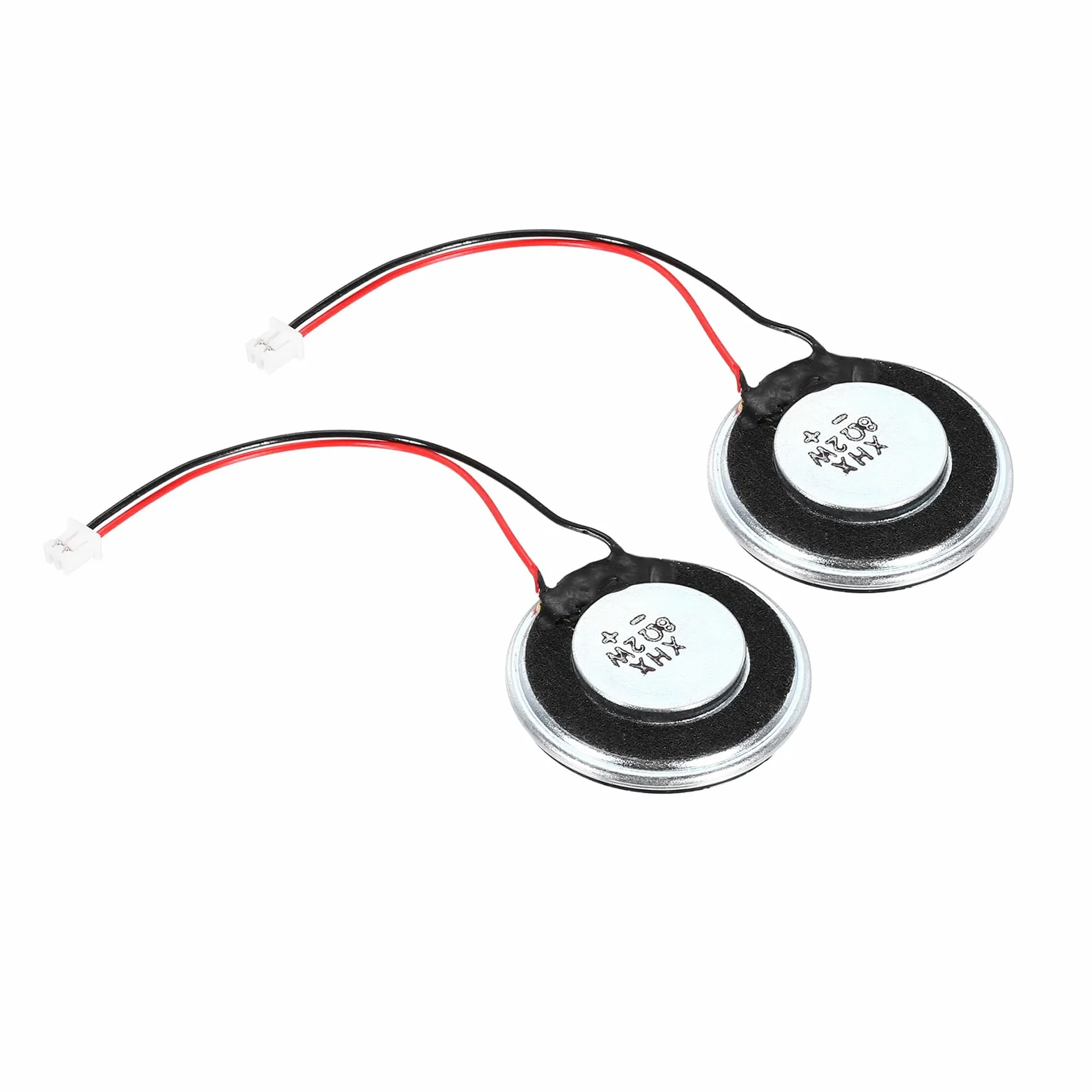 QUARKZMAN 2 unidades de 2 W 8 ohmios altavoces pequeños carcasa de metal altavoz magnético interno redondo con cable terminal de 60 mm para altavoces Mini DVD EVD multimedia móvil portátil