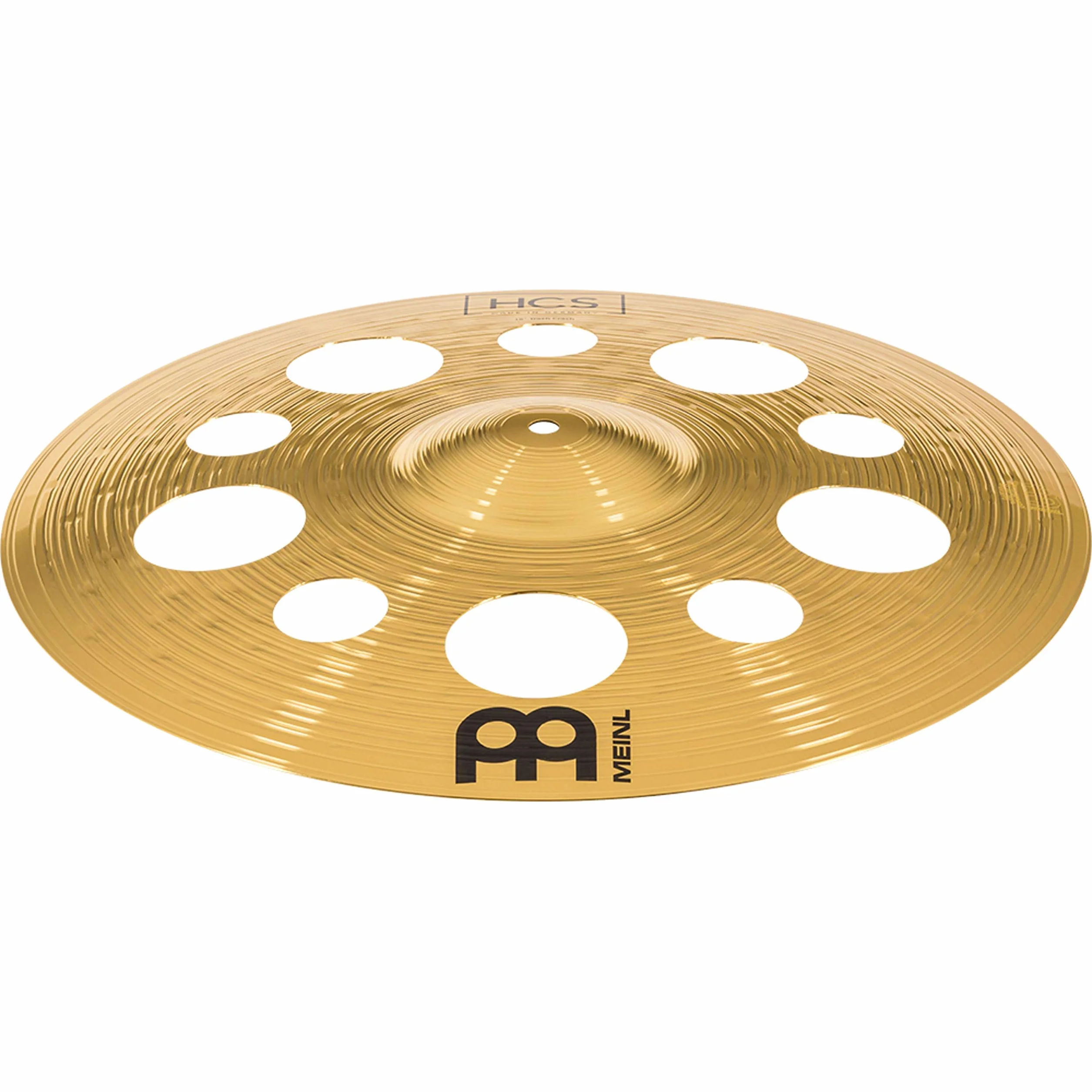Meinl Cymbals HCS Plato Trash Crash de 18 pulgadas (45,72cm) con Agujeros – Platillos de Batería – Latón, Acabado Tradicional (HCS18TRC)
