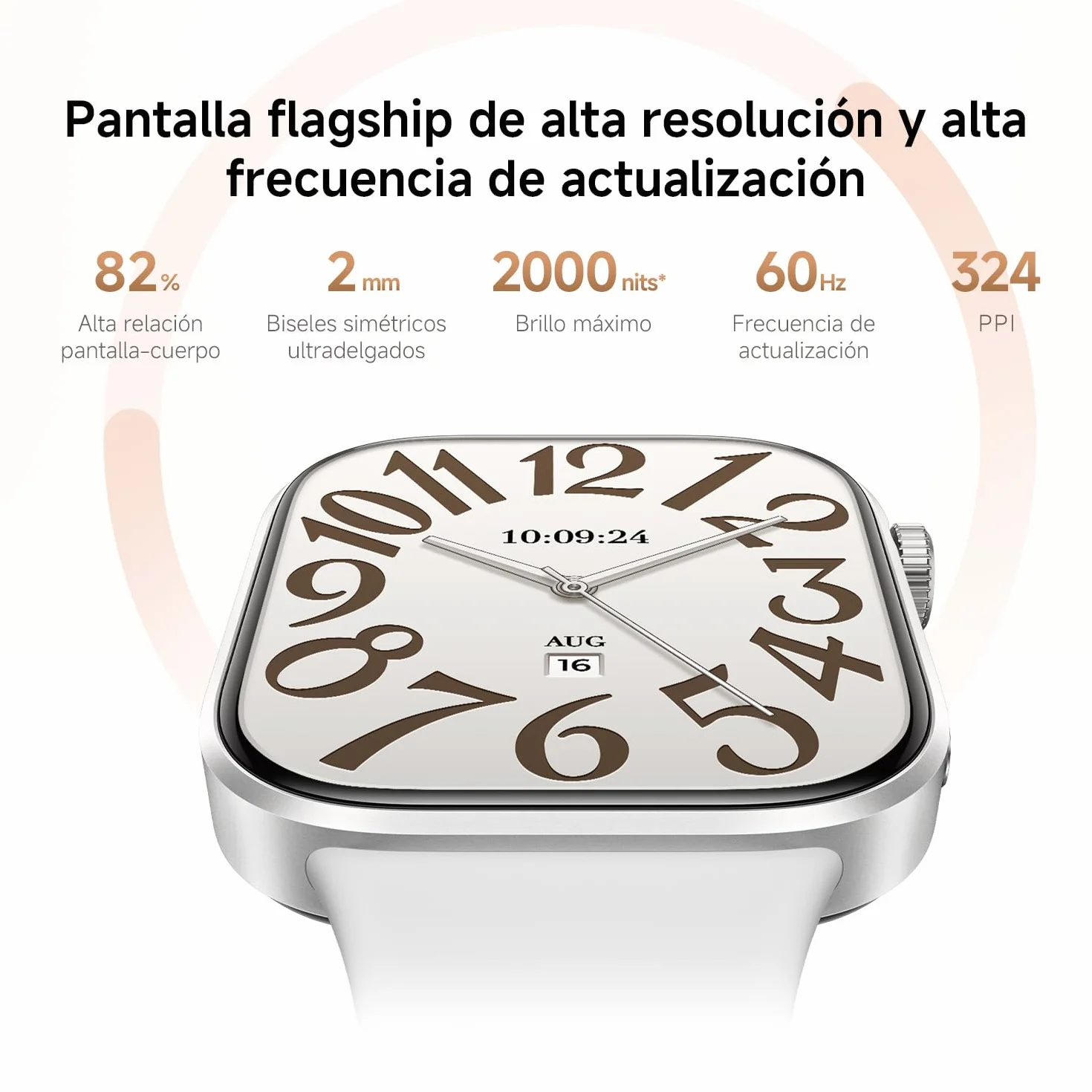 XIAOMI Redmi Watch 6, Reloj Inteligente Mujer y Hombre, Pantalla AMOLED 2.07'', Monitoreo cardíaco, sueño y estrés, 150+ Modos Deportivos, 24 Días de Batería, 5ATM, GPS, iOS & Android, Negro
